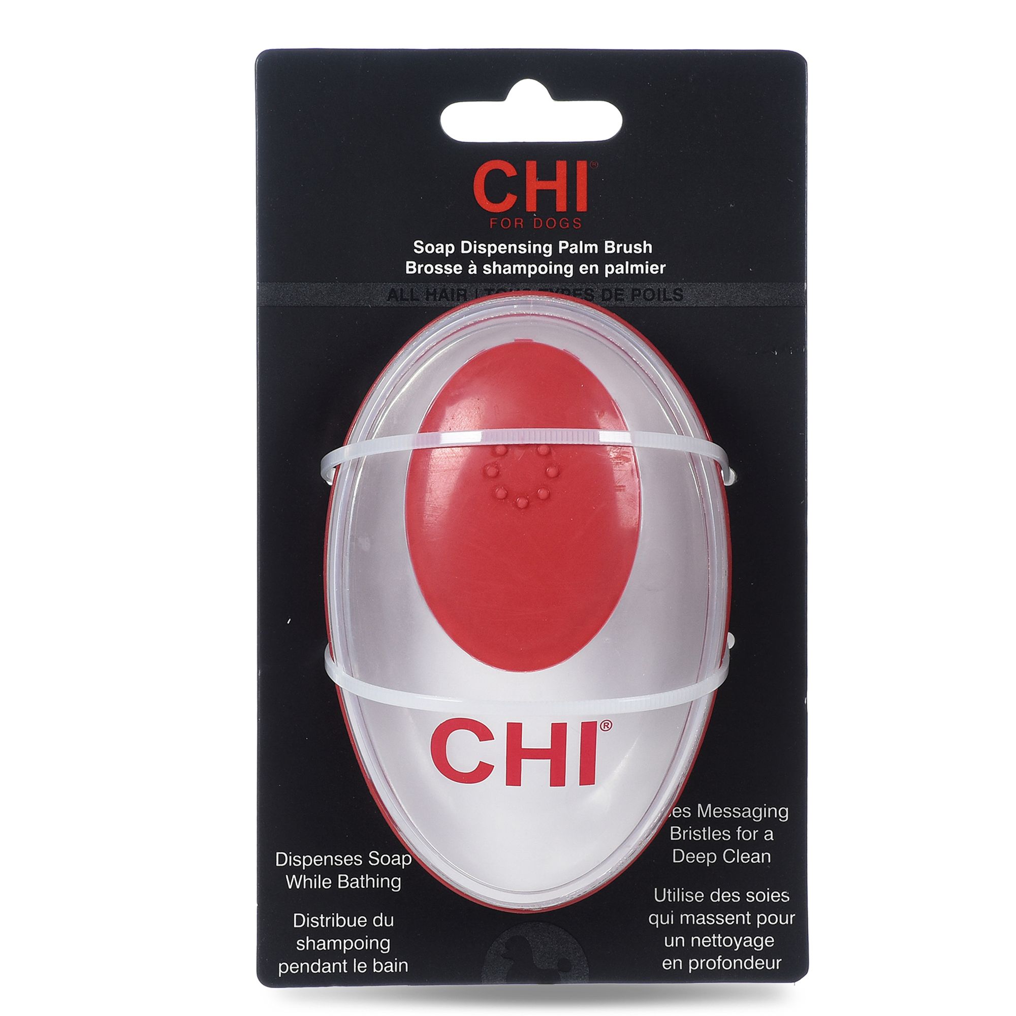 CHI Soap Dispensing Palm Dog Brush for Easy Bathing | PetSmart