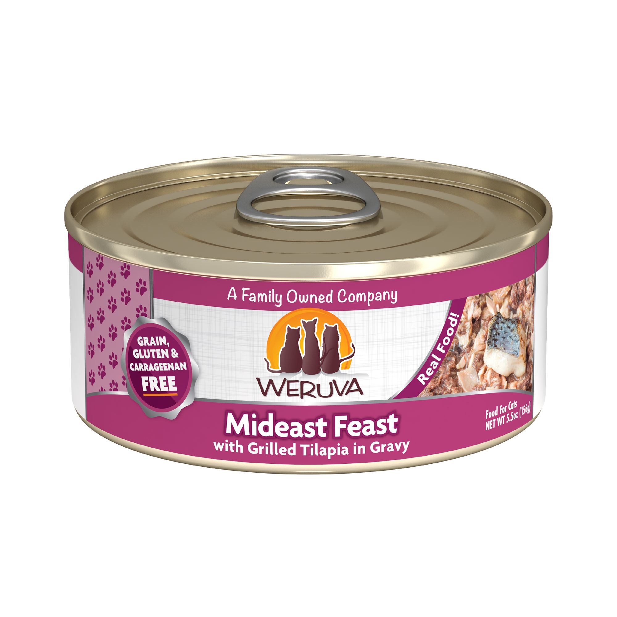 Weruva Wet Cat Food - Grain Free, Flaked in Gravy, 5.5 oz, Tilapia Flavor | PetSmart