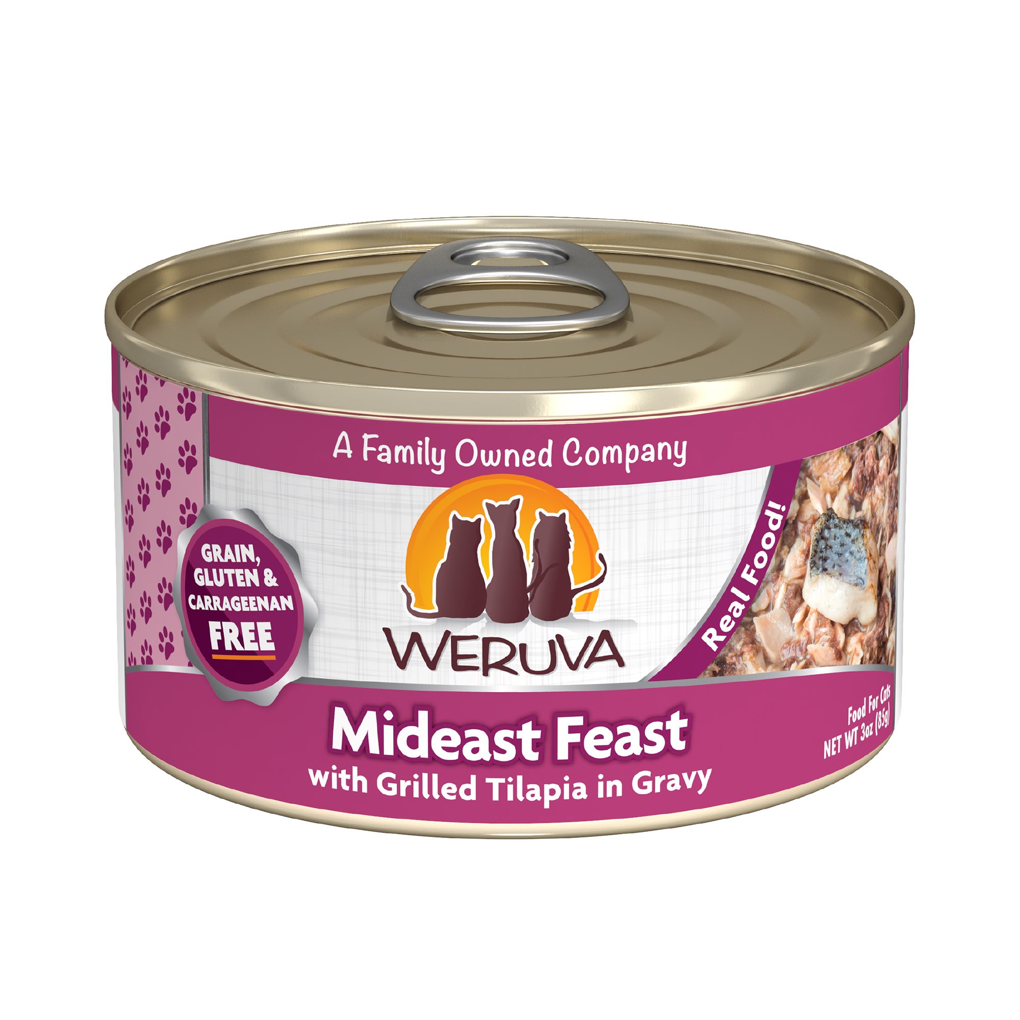Weruva Wet Cat Food - Grain Free, Flaked in Gravy, 3 oz, Tilapia Flavor | PetSmart