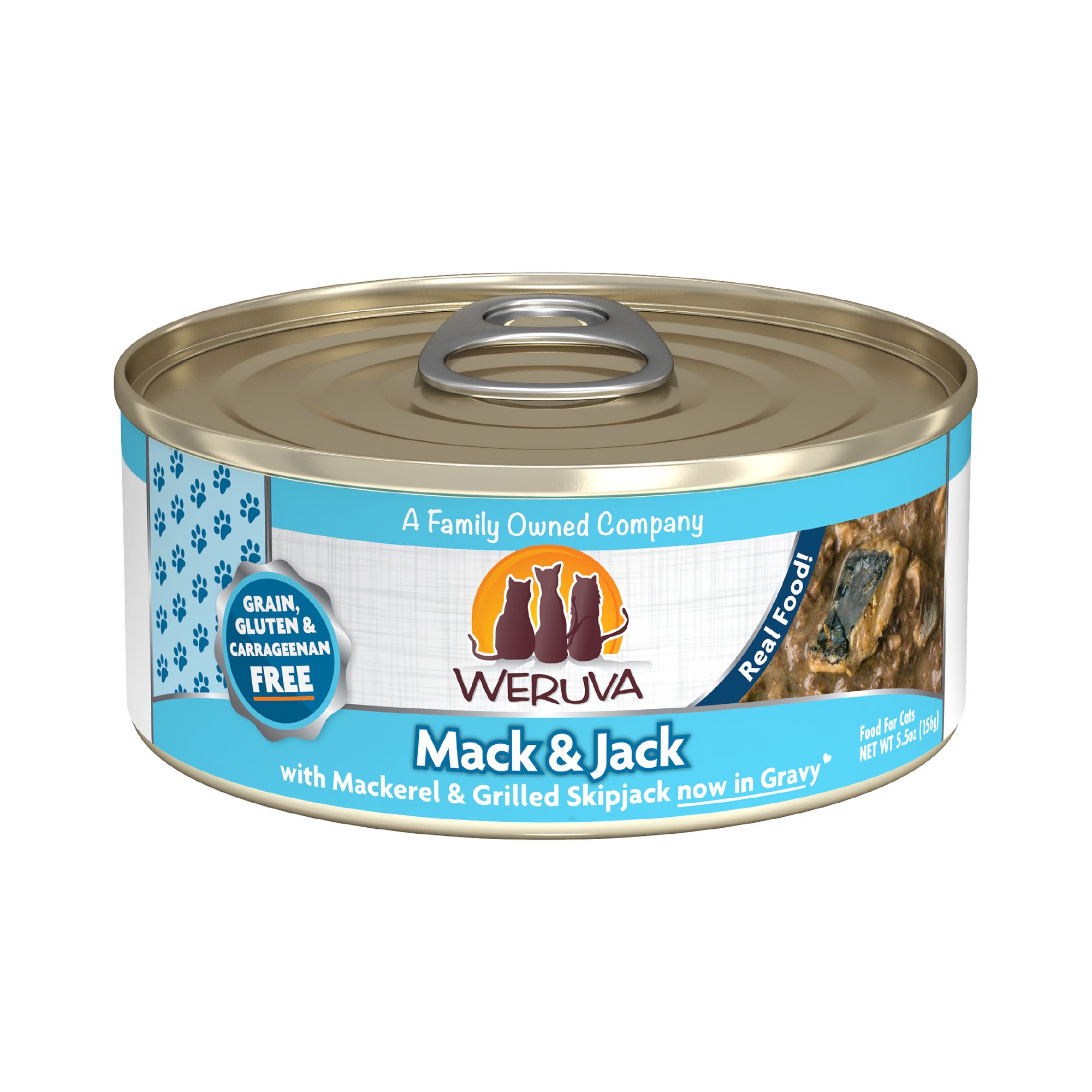 Weruva Wet Cat Food - Grain Free, Minced in Gravy, 5.5 oz, Mackerel and Grilled Skipjack Flavor | PetSmart