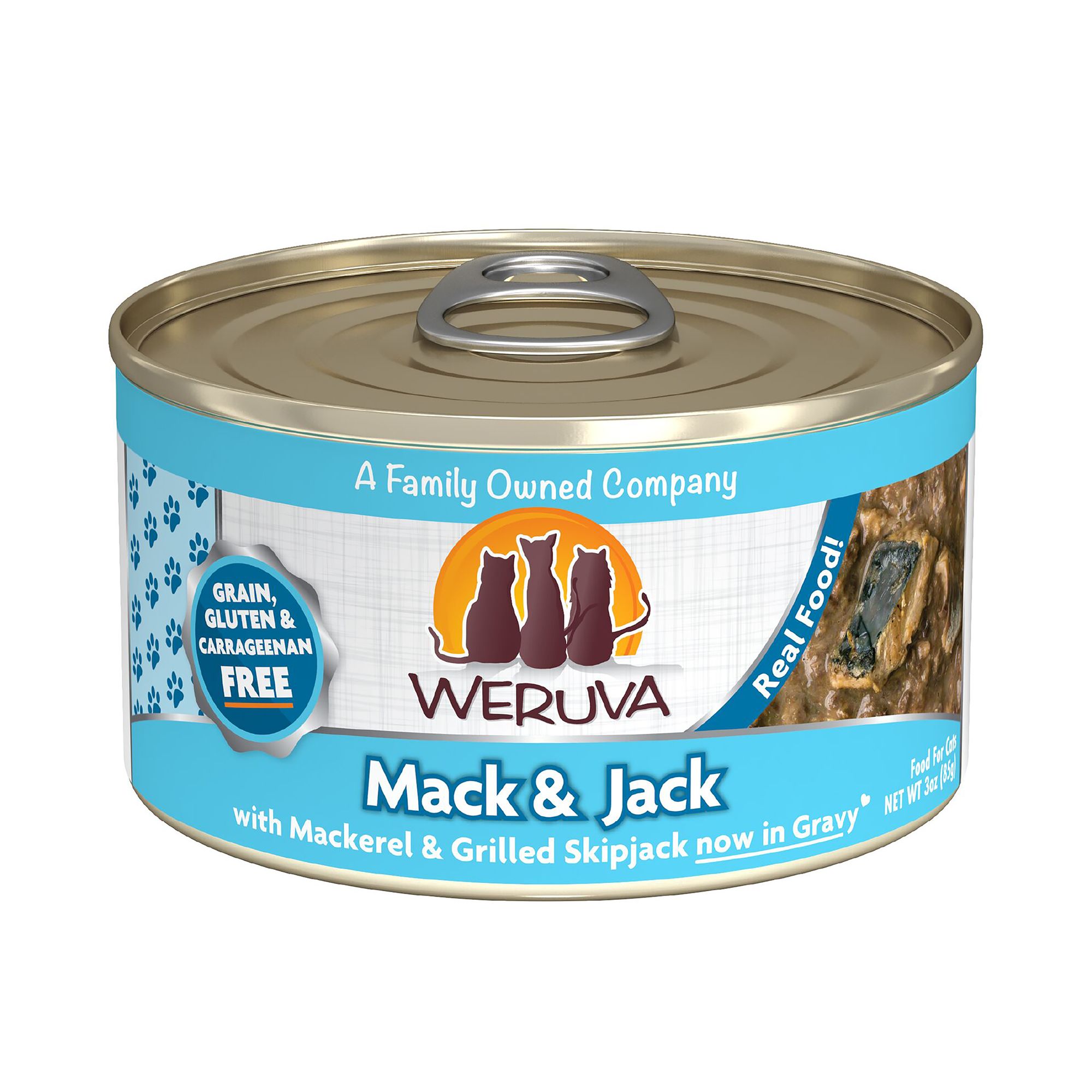 Weruva Wet Cat Food - Grain Free, Minced in Gravy, 3 oz, Mackerel and Grilled Skipjack Flavor | PetSmart