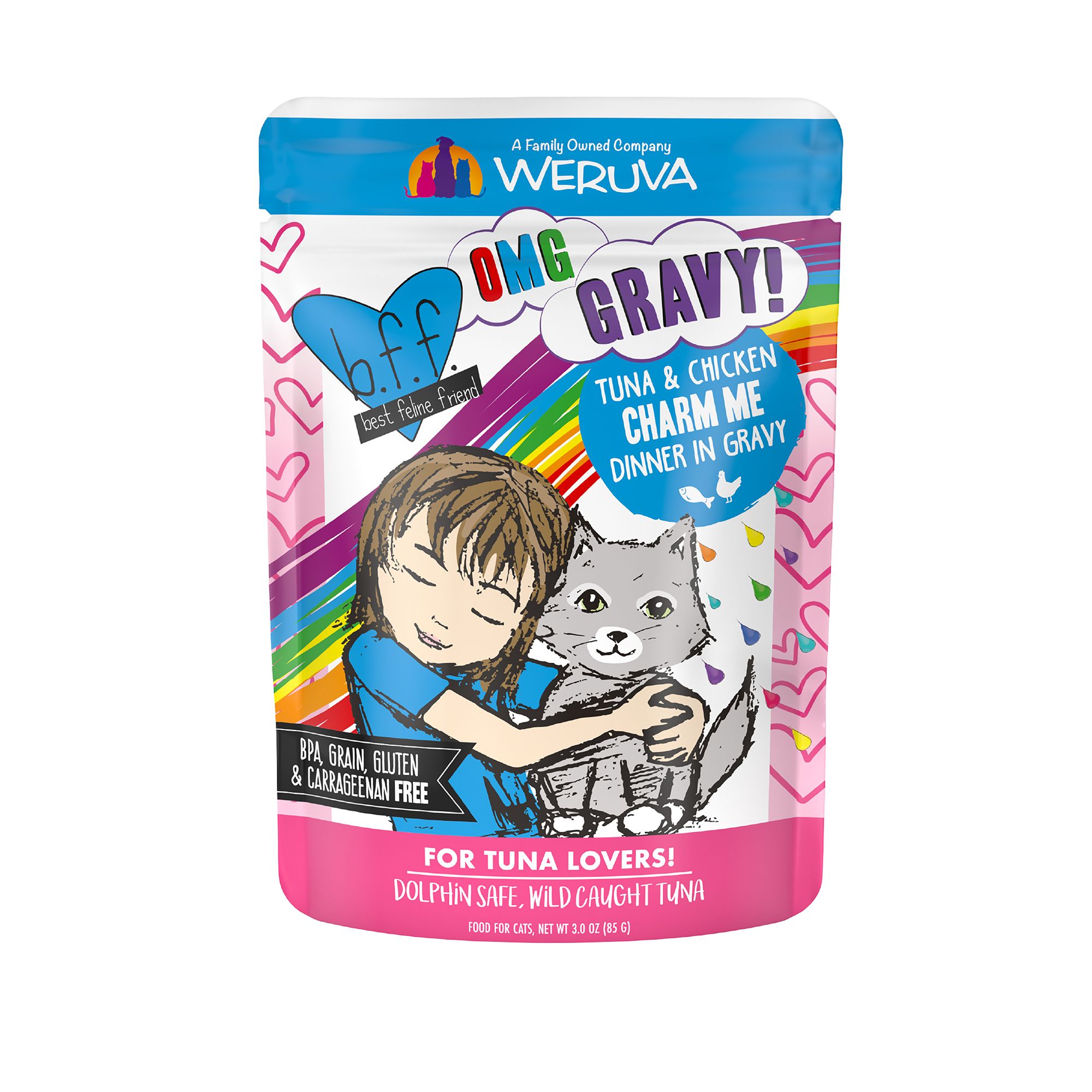 Weruva BFF OMG Wet Cat Food - Grain Free, Minced in Gravy, 3 oz, Tuna and Chicken Flavor | PetSmart