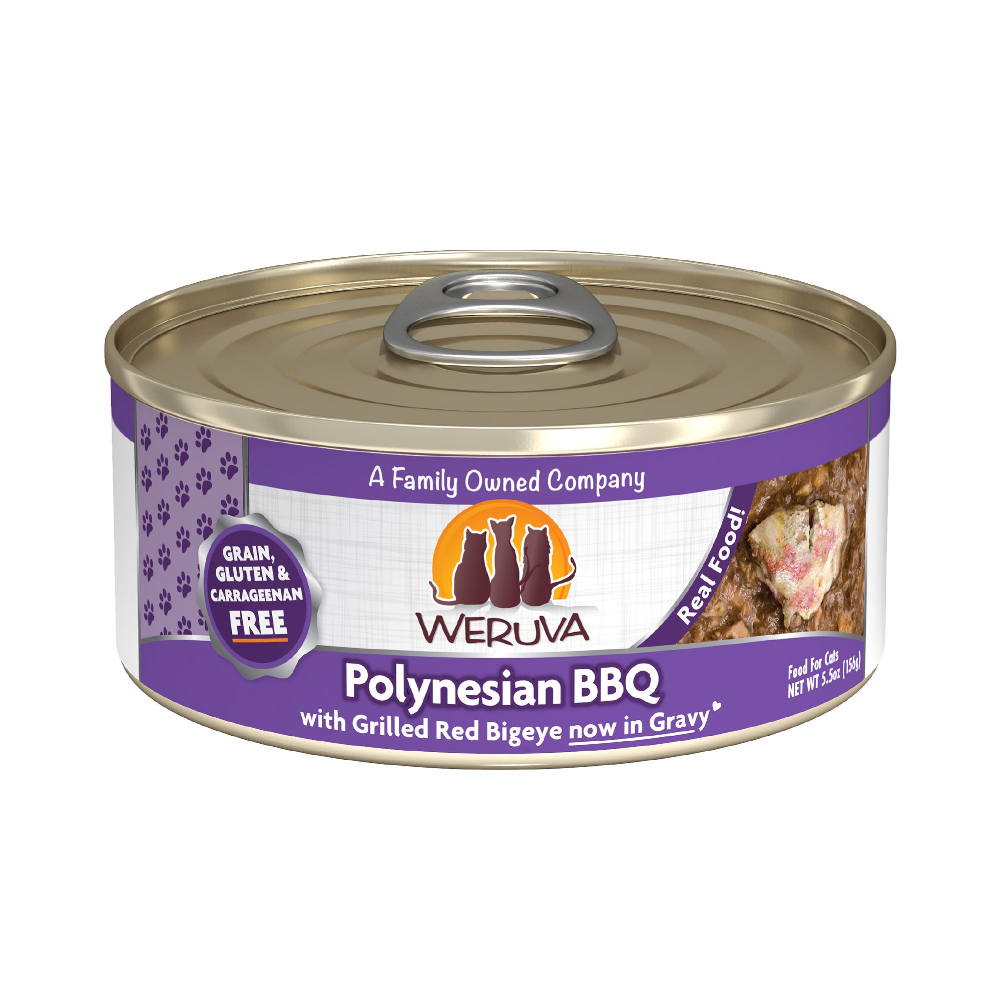 Weruva Wet Cat Food - Grain Free, Minced in Gravy, 5.5 oz, Grilled Red Bigeye Flavor | PetSmart