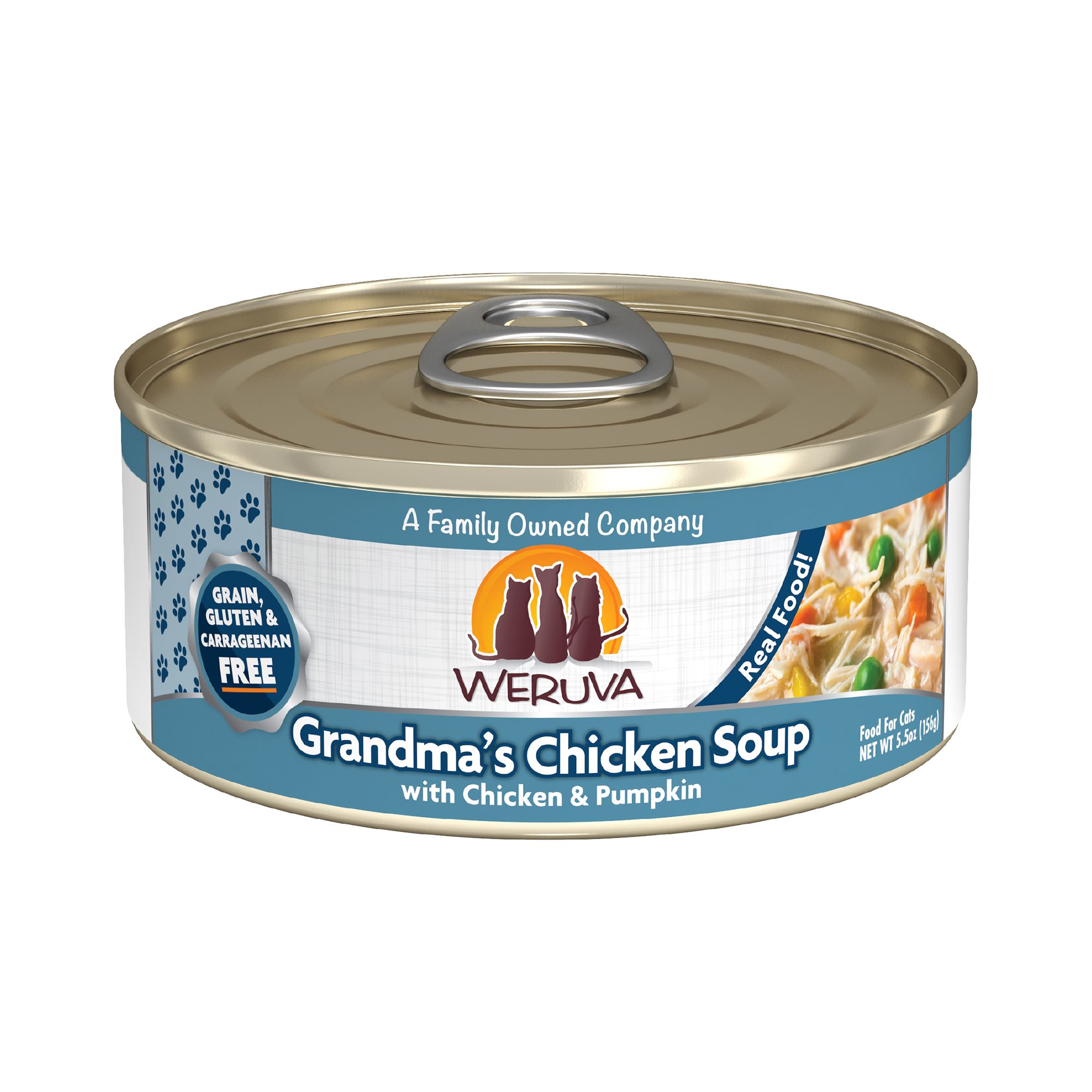 Weruva Wet Cat Food - Grain Free, Shreds in Broth, 5.5 oz, Chicken and Pumpkin Flavor | PetSmart
