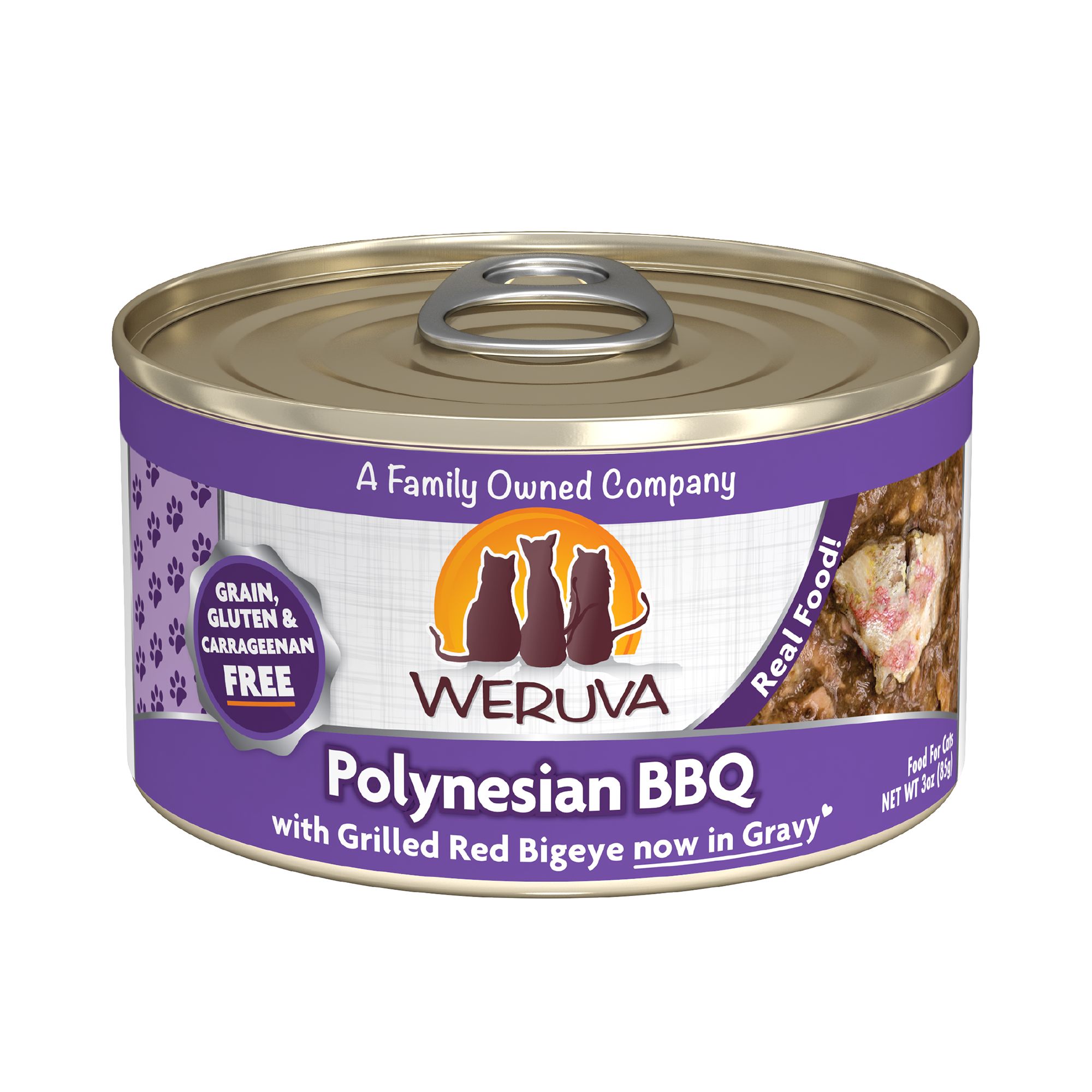 Weruva Wet Cat Food - Grain Free, Minced in Gravy, 3 oz, Polynesian Big Eye Flavor | PetSmart
