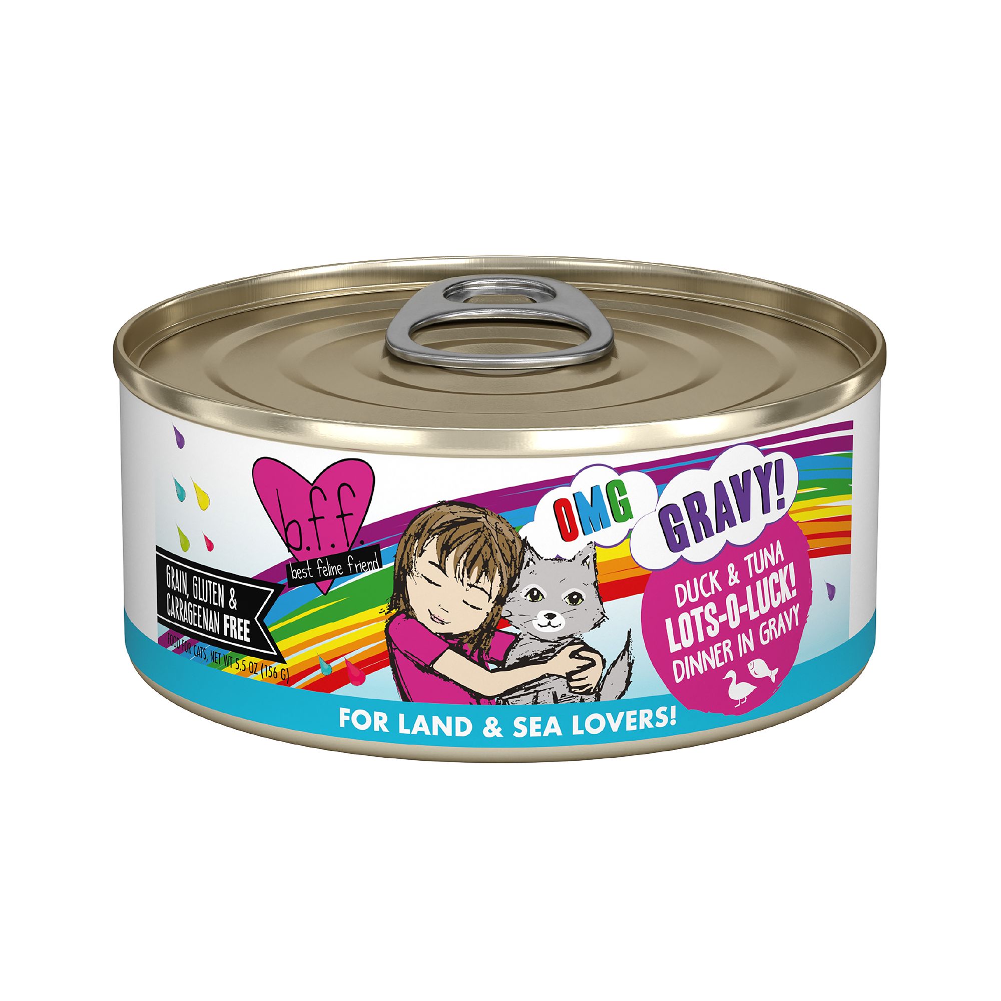 Weruva BFF OMG Wet Cat Food - Grain Free, Minced in Gravy, 5.5 oz, Duck and Tuna Flavor | PetSmart