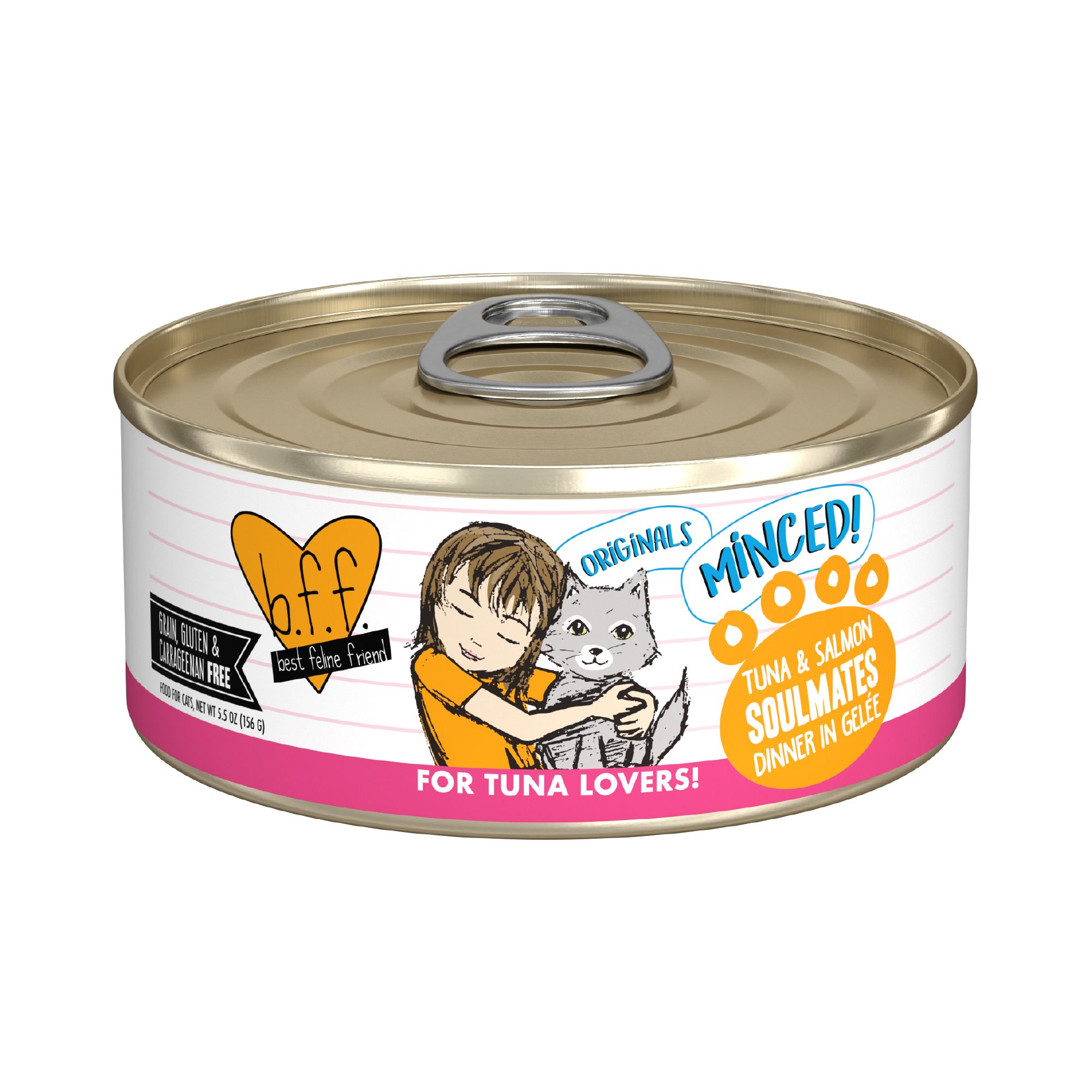 Weruva BFF Wet Cat Food - Grain Free, Minced in Gelee, 5.5 oz, Tuna and Salmon Flavor | PetSmart