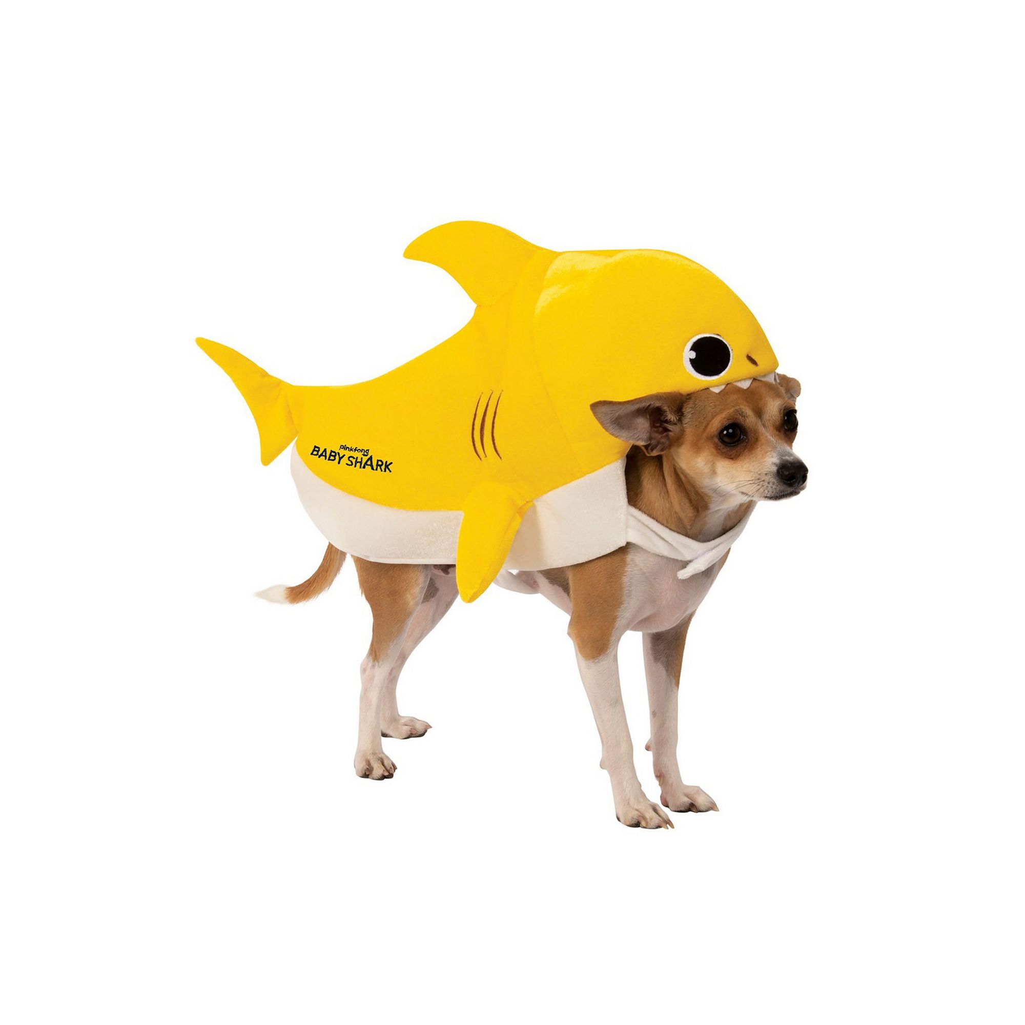 Rubies Rubie's Pet Shop Halloween Baby Shark Dog And Cat Costume in Yellow, Size: Large | Polyester PetSmart