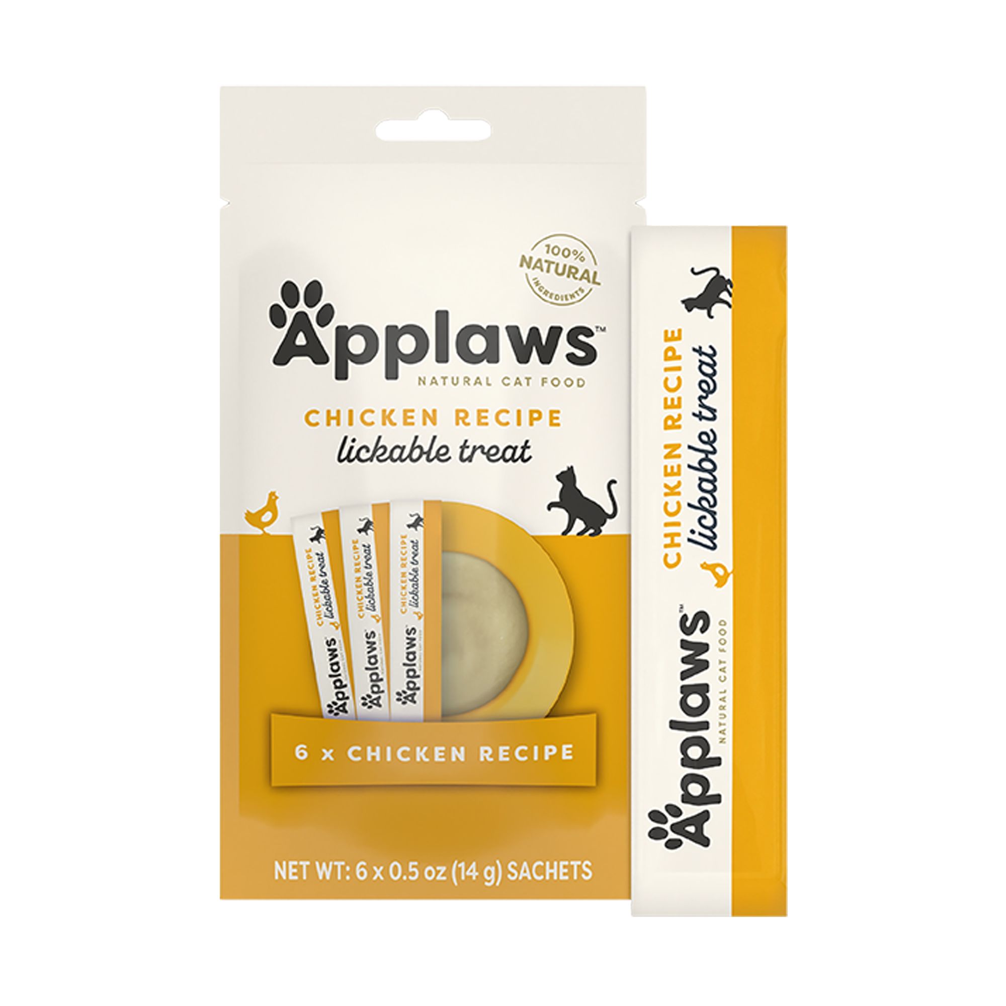 Applaws Puree Treat - Grain Free, Lickable Treat, 6 Count, Chicken Flavor, size: 6 Ct | PetSmart