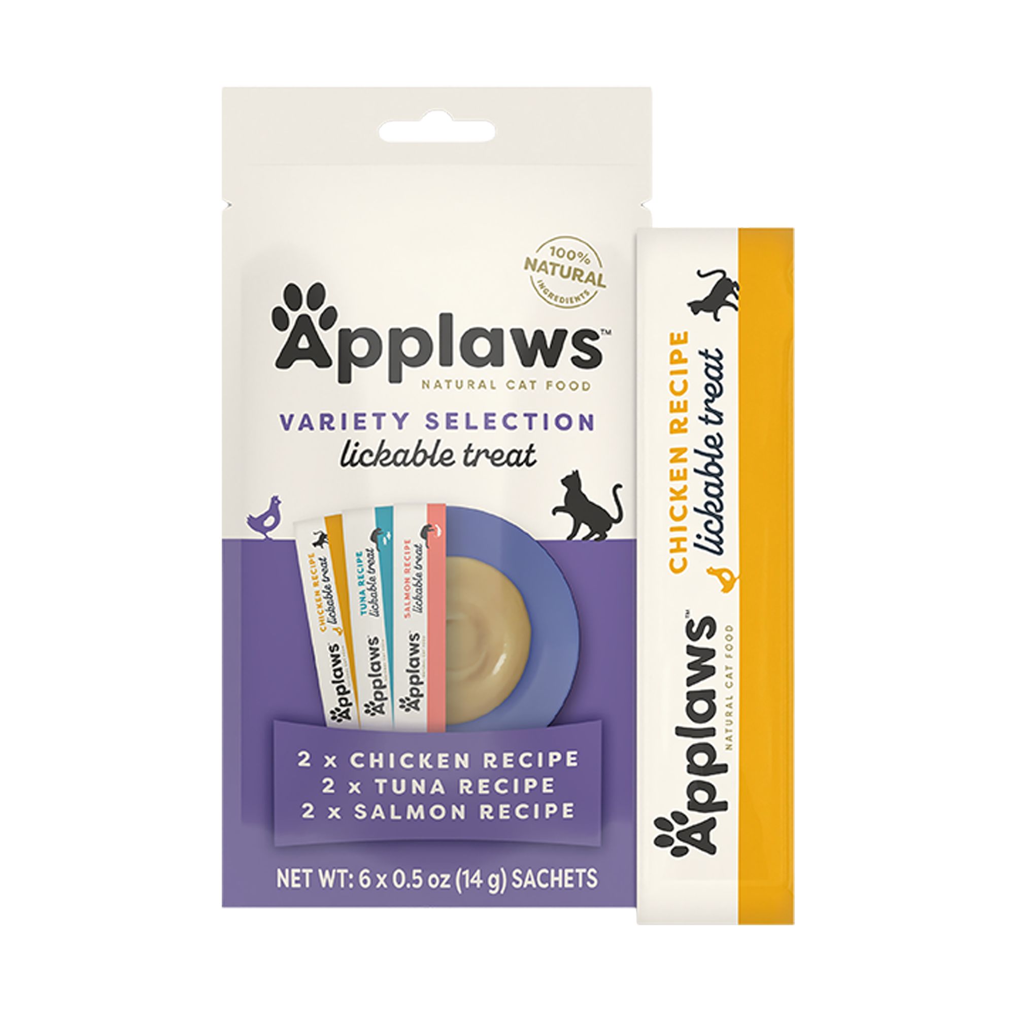 Applaws Puree Treat - Grain Free, Lickable Treat, 6 Count, size: 6 Ct | PetSmart
