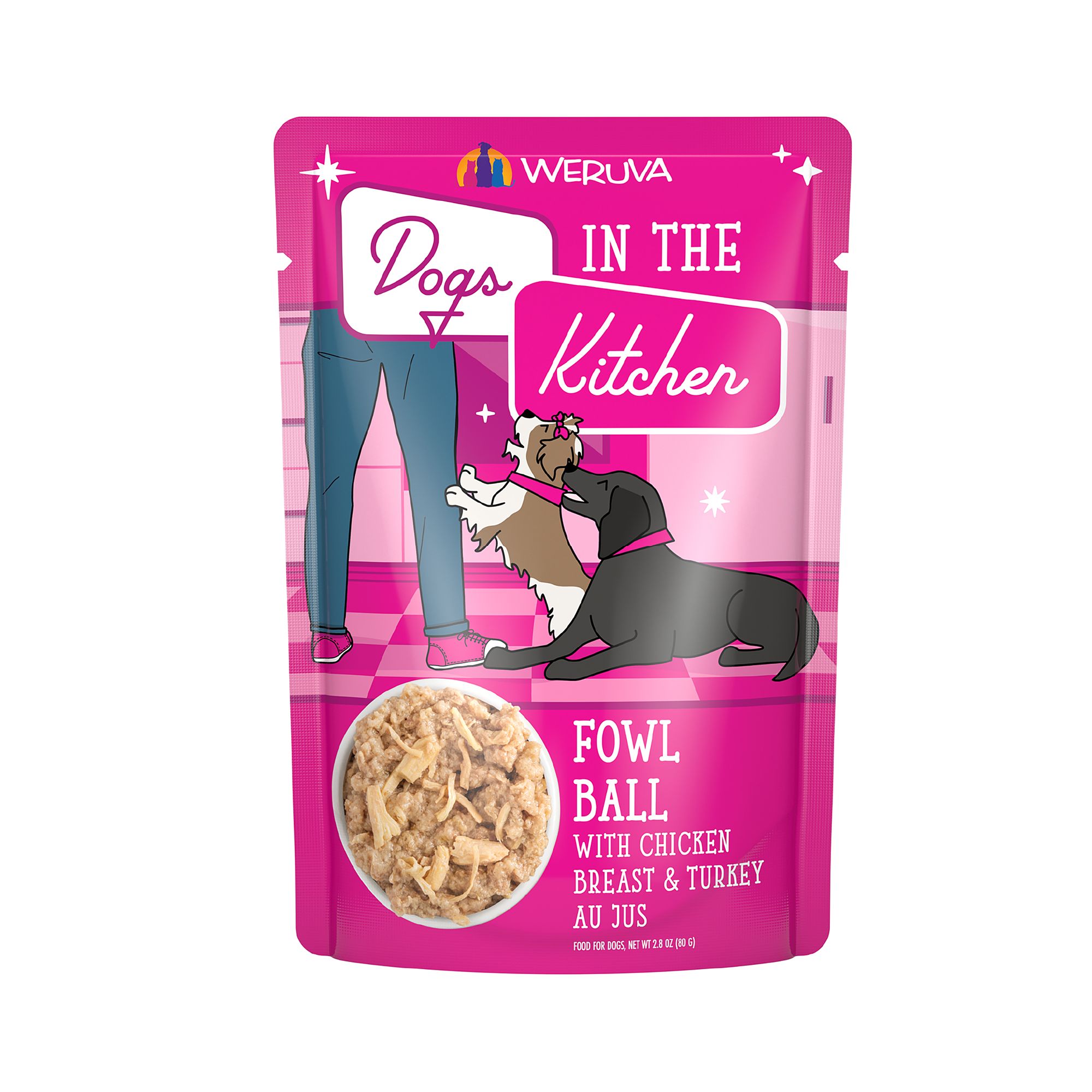 Weruva Dogs in the Kitchen Adult Wet Dog Food - Grain Free, Shreds in Au Jus, 2.8 oz, Chicken and Turkey Flavor | PetSmart