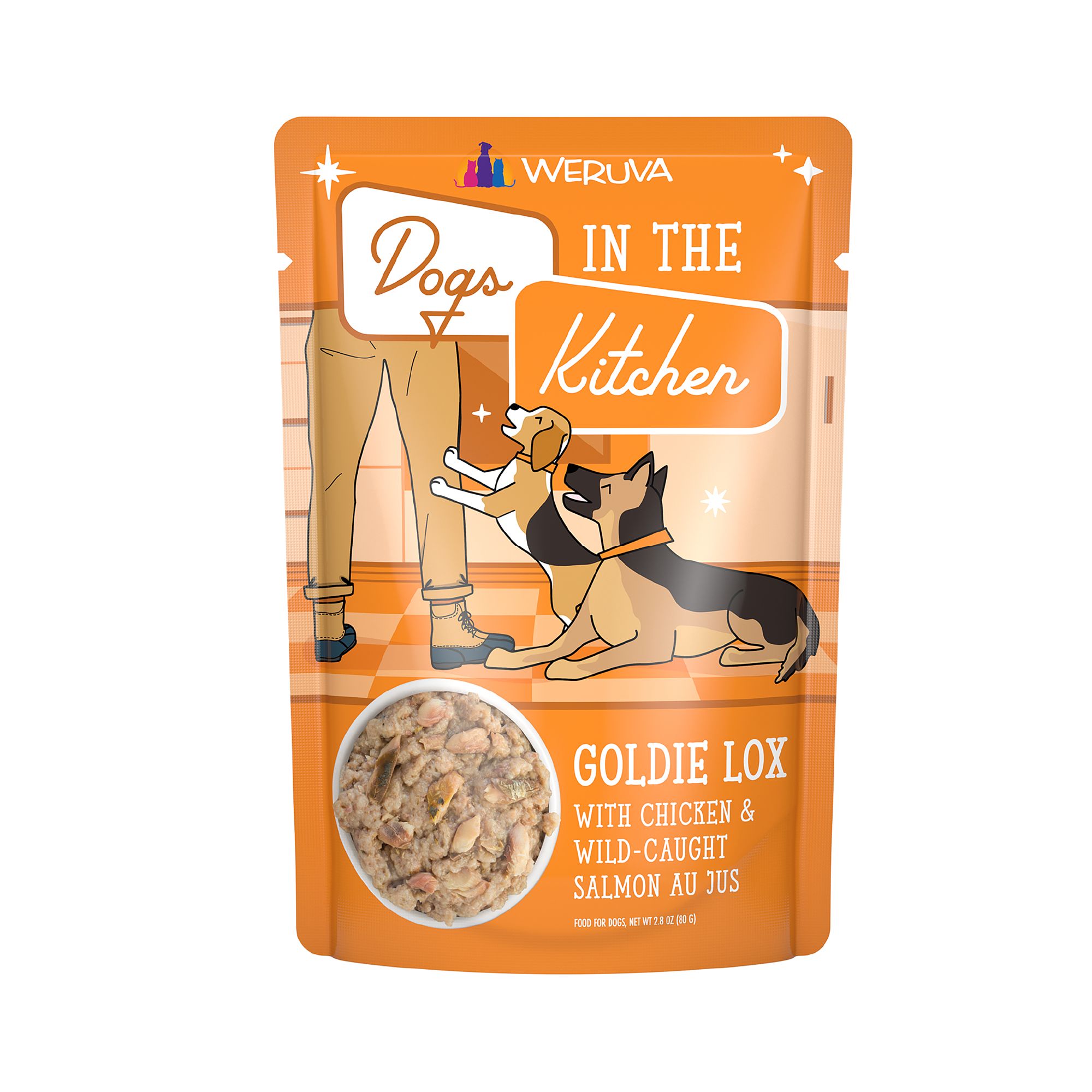 Weruva Dogs in the Kitchen Adult Wet Dog Food - Grain Free, Shreds in Au Jus, 2.8 oz, Chicken and Salmon Flavor | PetSmart