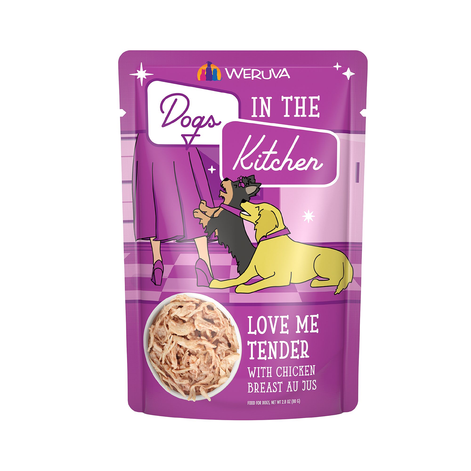 Weruva Dogs in the Kitchen Adult Wet Dog Food - Grain Free, Shreds in Au Jus, 2.8 oz, Chicken and Duck Flavor | PetSmart