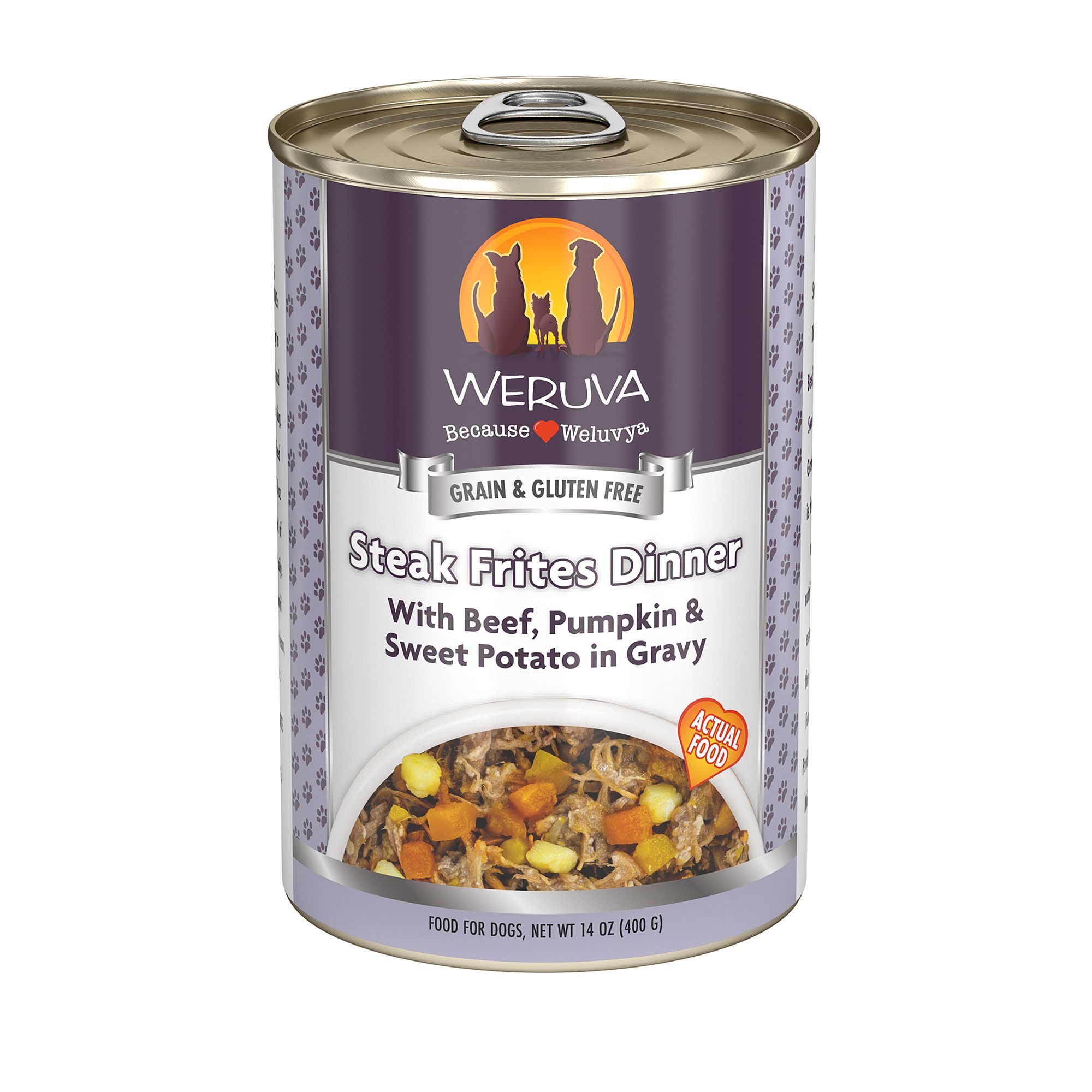 Weruva Steak Frites Dinner Wet Dog Food - Beef Pumpkin and Sweet Potato, Grain and Gluten Free, 14 OZ | PetSmart