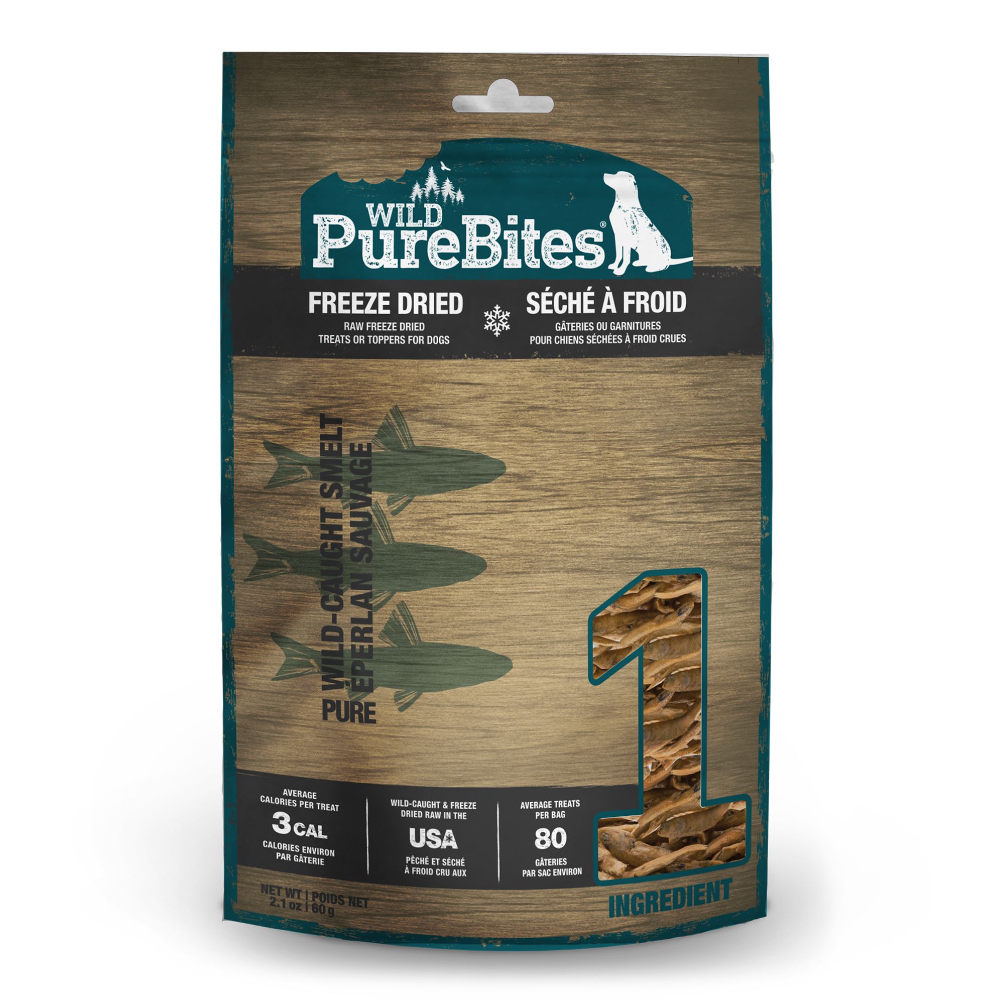 Wild PureBites Freeze Dried Dog Smelt Treats, size: 2.1 oz | PetSmart
