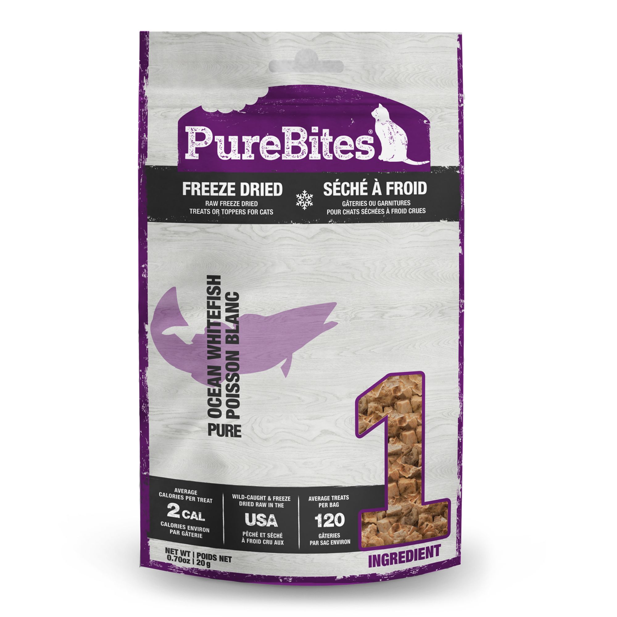 PureBites RAW Freeze Dried Cat Treats - Whitefish .7 Oz, size: 0.7 oz | PetSmart