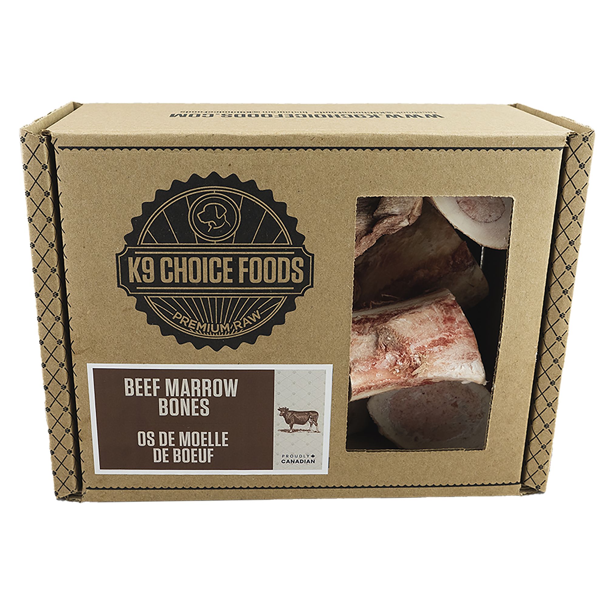 K9 Choice Foods Raw Dog Food - Beef Marrow Bones, size: 1.36 kg | PetSmart