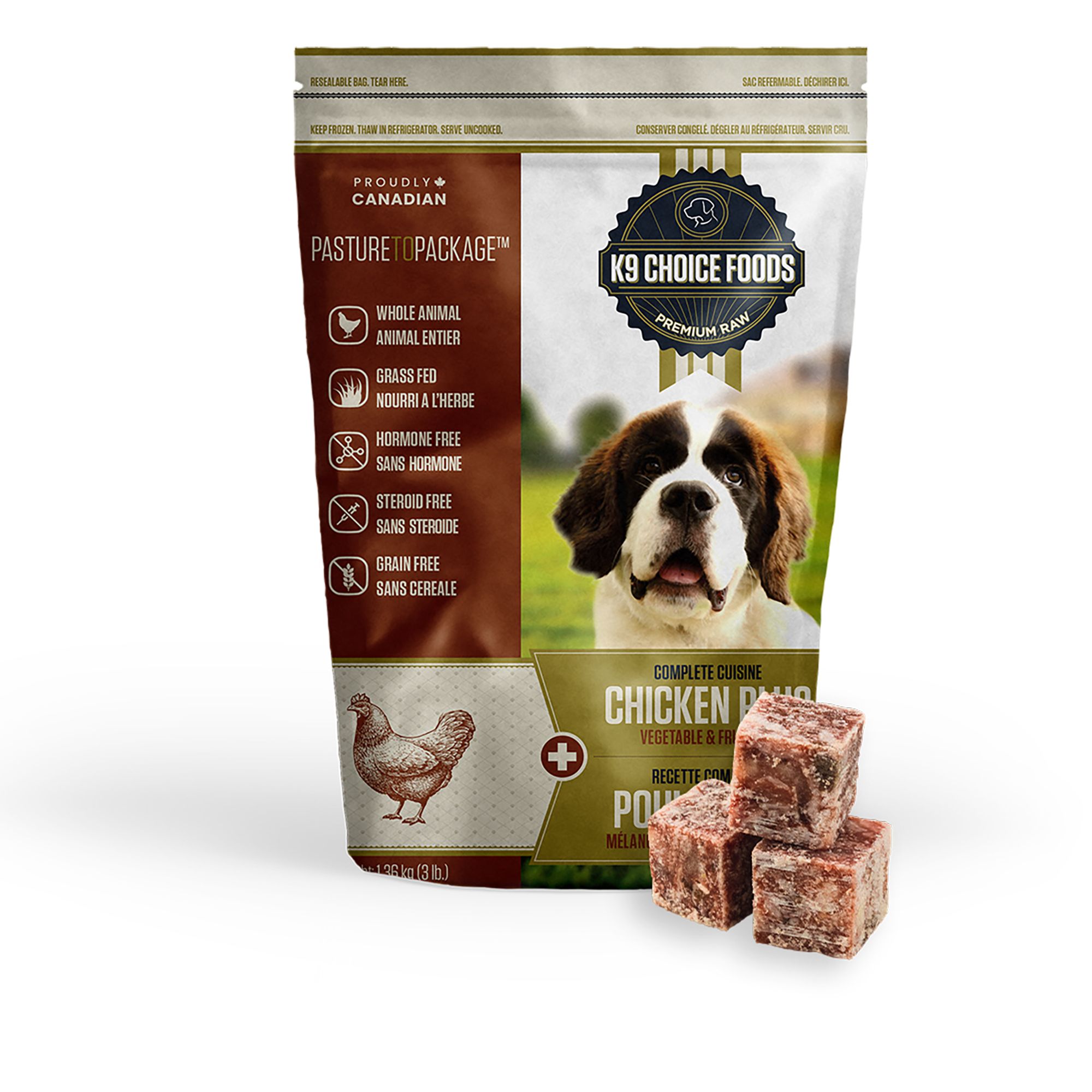 K9 Choice Plus Raw Dog Food - Chicken, size: 1.36 kg | PetSmart