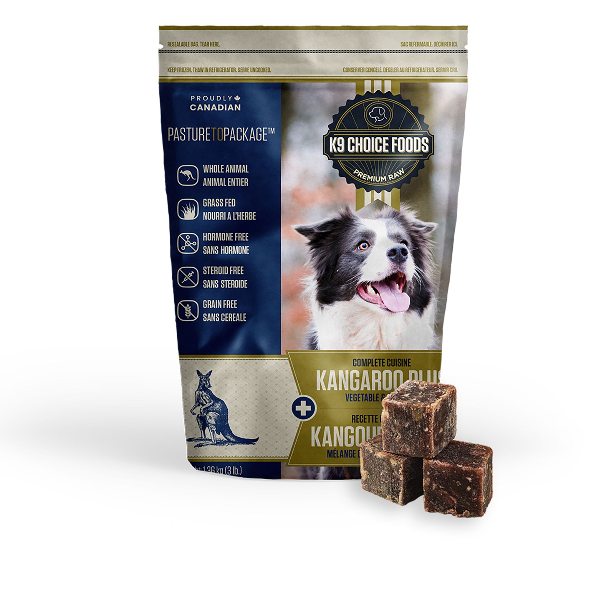 K9 Choice Plus Raw Dog Food - Kangaroo, size: 1.36 kg | PetSmart