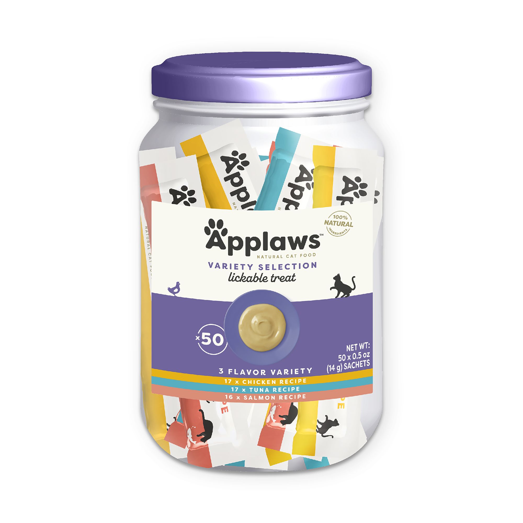 Applaws Cat - Lickable Treat, Variety Pack, 50 CT, 25 OZ | PetSmart