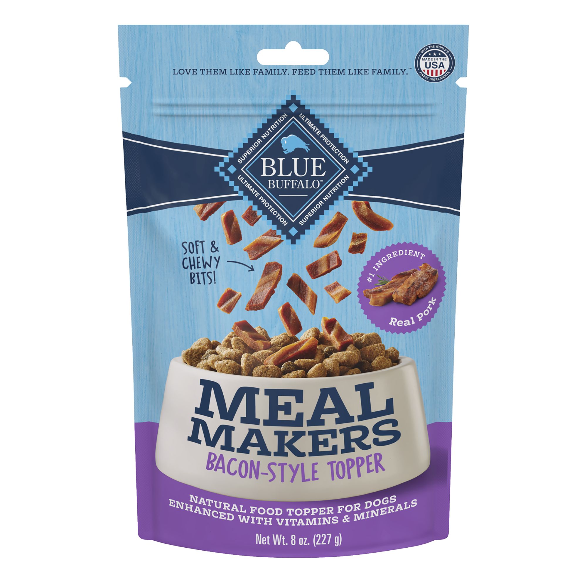 Blue Buffalo Meal Makers All Life Stages Dog Food Topper - Bacon, 8 oz | PetSmart