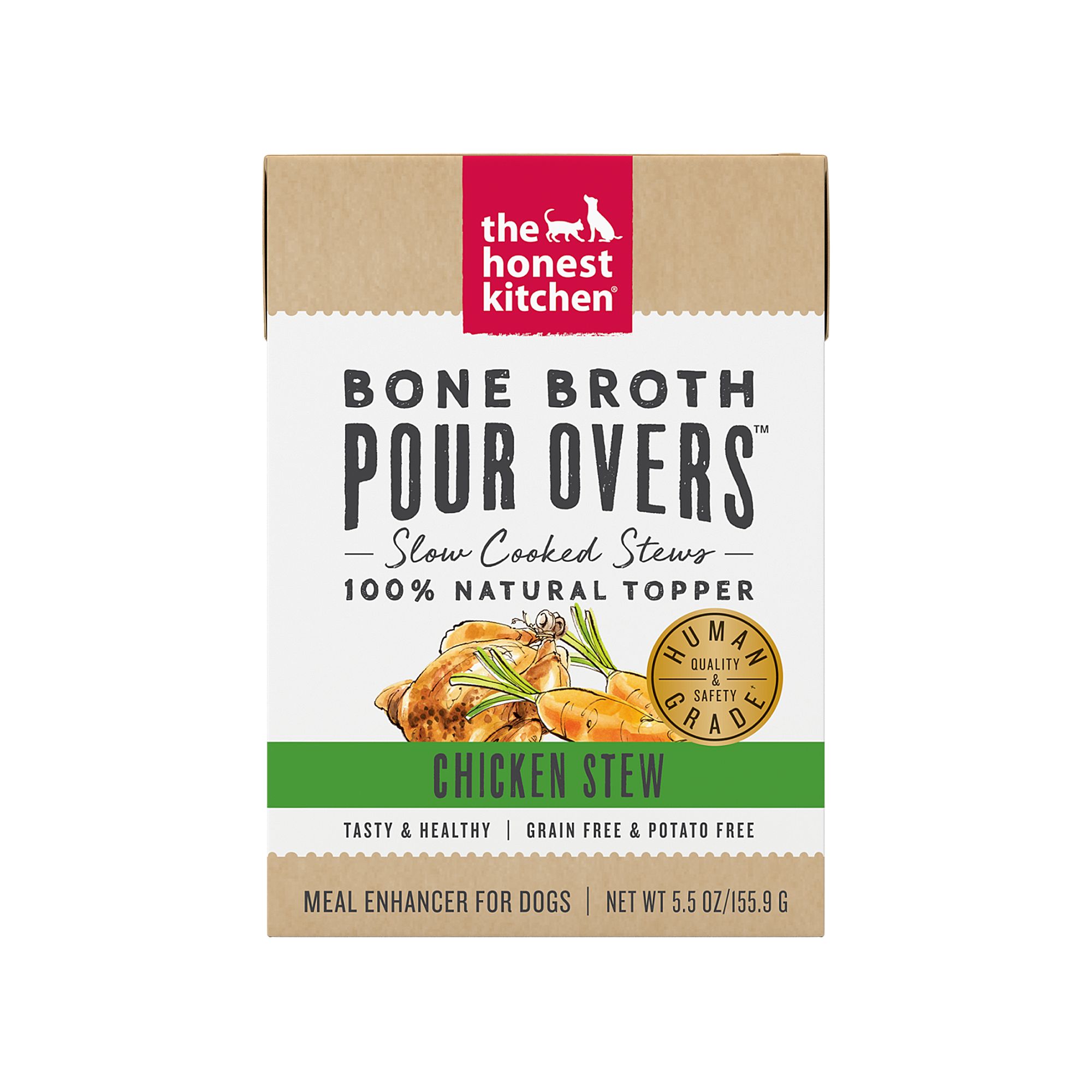 The Honest Kitchen Bone Broth Pour Overs All Life Stages Wet Dog Food Topper - Chicken Stew, 5.5 oz | PetSmart