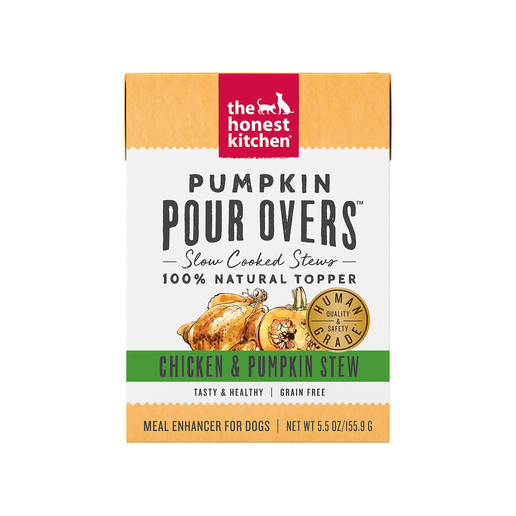 The Honest Kitchen Pumpkin Pour Overs All Life Stages Wet Dog Food Topper - Chicken and Pumpkin, size: 5.5 oz | PetSmart