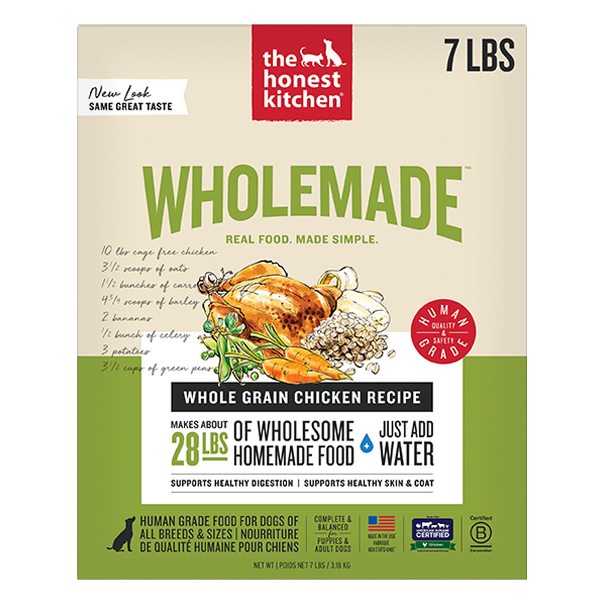 The Honest Kitchen Wholemade Whole Grain Adult Dehydrated Dog Food - Chicken, size: 7 lbs | PetSmart
