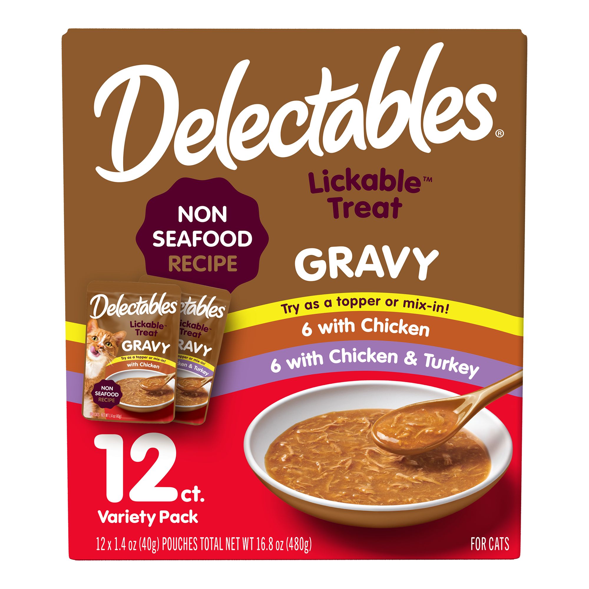Hartz Delectables Lickable Gravy - Variety Pack, 12 Ct, 16.8 oz, Size: Count | PetSmart