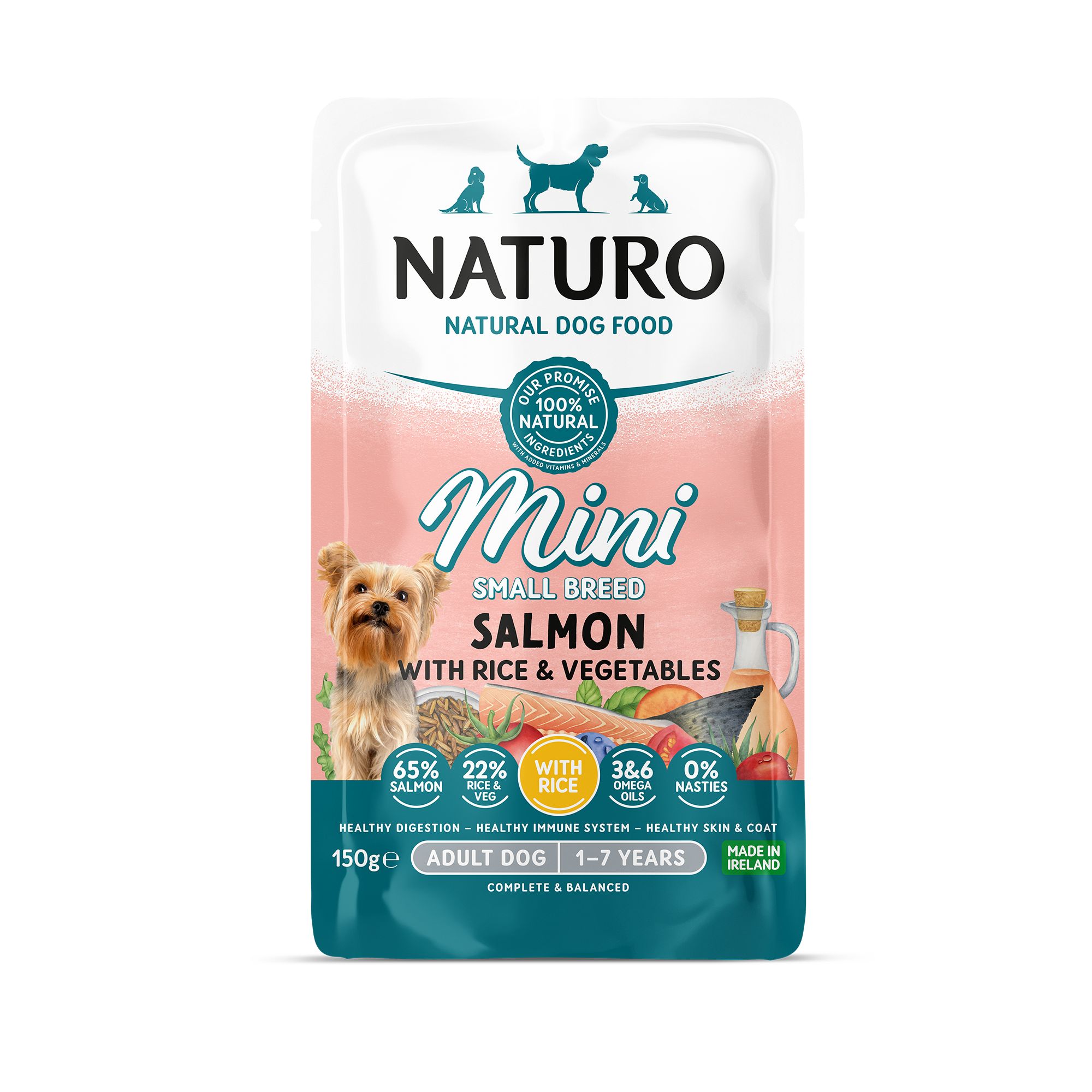 Naturo Adult Mini Dog Wet Food, Salmon Flavor | PetSmart