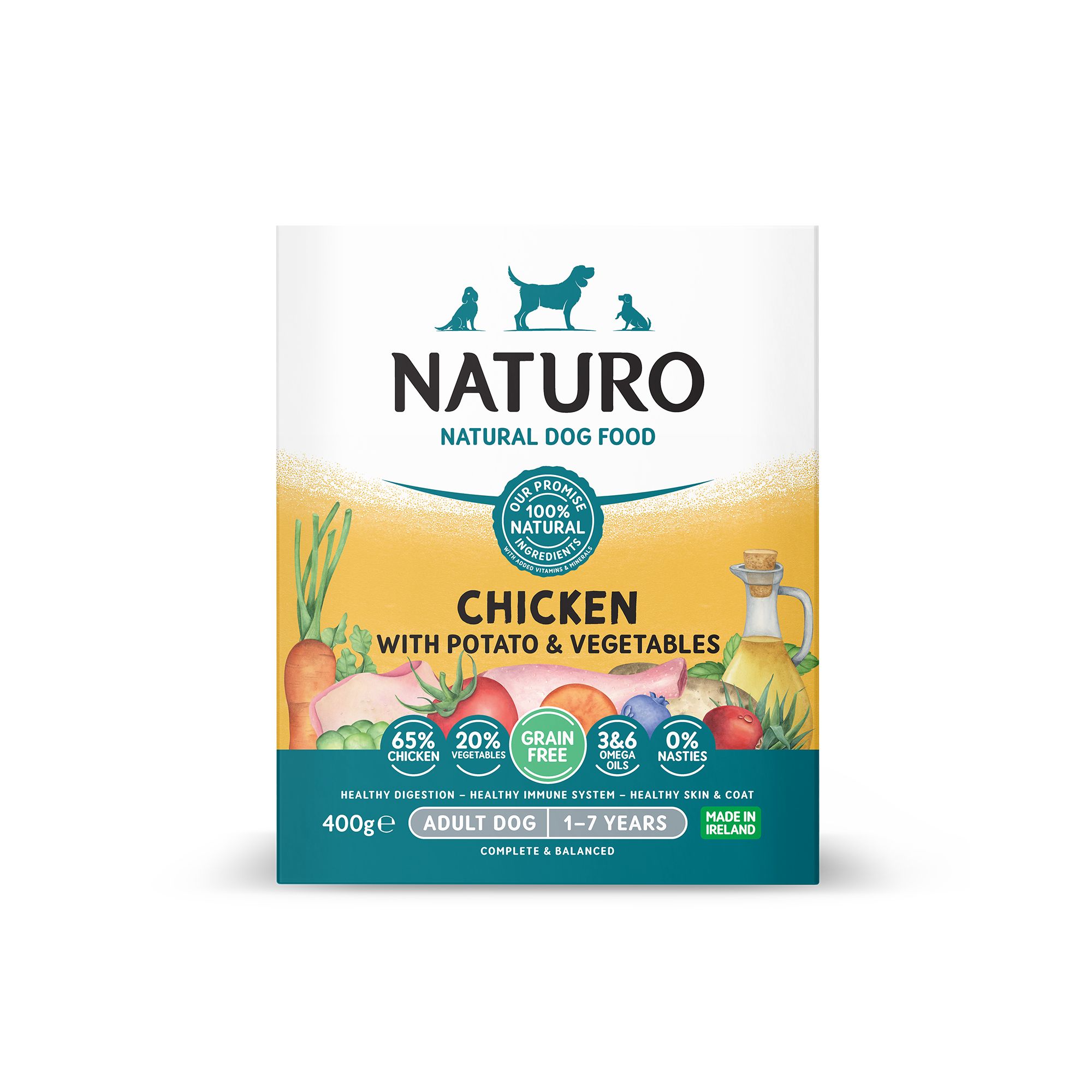 Naturo Adult Grain Free Dog Wet Food, Chicken and Potato Flavor | PetSmart