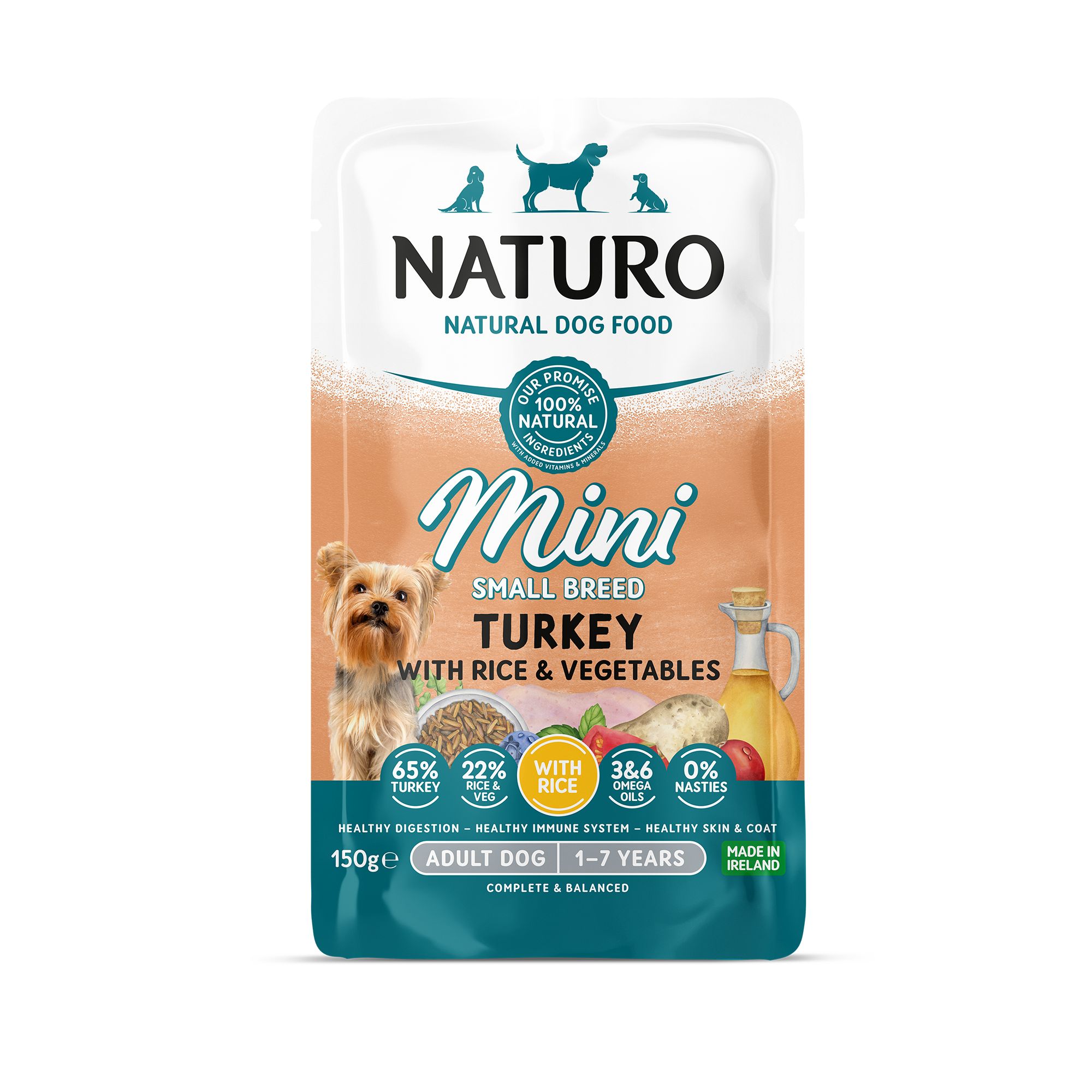 Naturo Adult Mini Dog Wet Food, Turkey Flavor | PetSmart