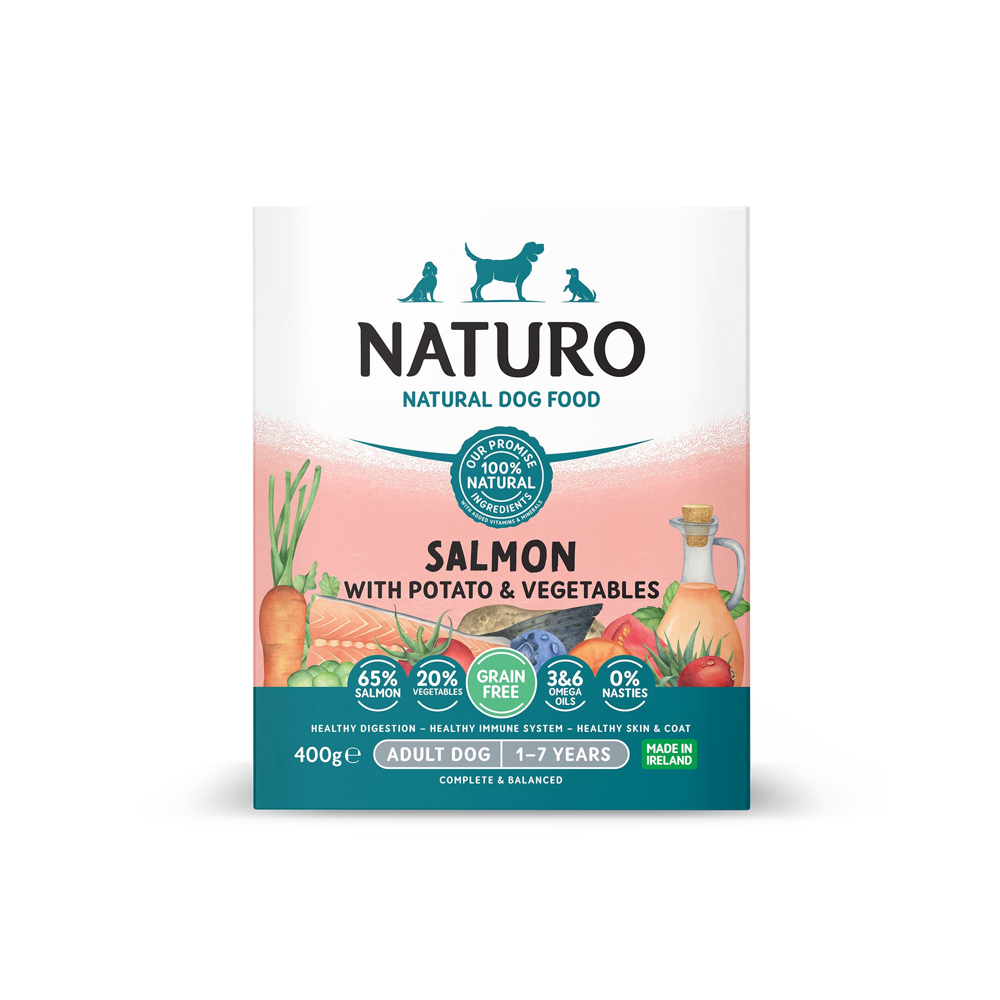 Naturo Adult Grain Free Dog Wet Food, Salmon and Potato Flavor | PetSmart