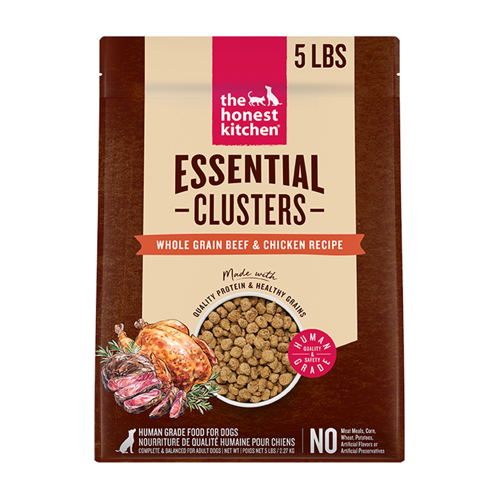 The Honest Kitchen Essential Clusters Adult Dry Dog Food - Beef and Chicken, size: 5 lbs | PetSmart