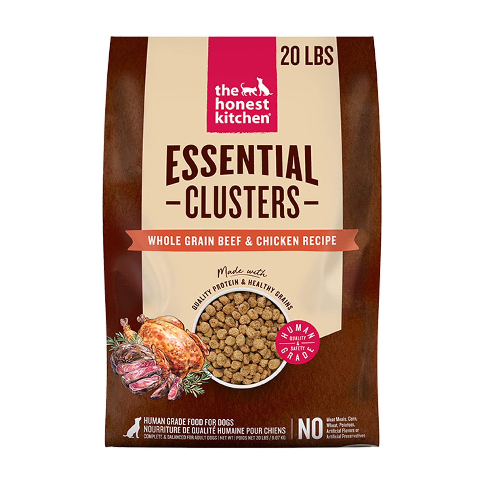 The Honest Kitchen Essential Clusters Adult Dry Dog Food - Beef and Chicken, size: 20 lbs | PetSmart