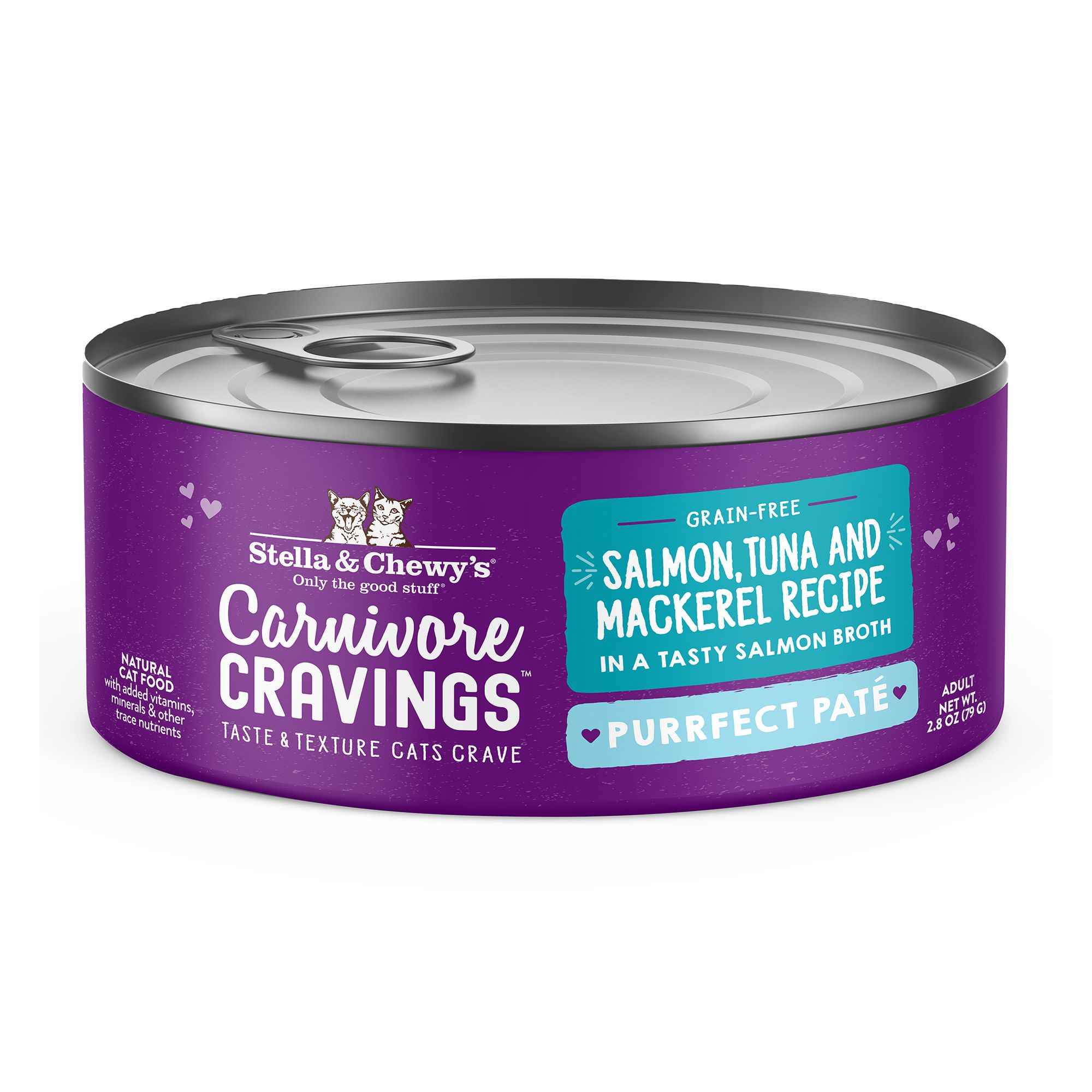 Stella & Chewy's And Carnivore Cravings Adult Cat Wet Food - Grain Free, Purrfect Pate, 2.8 oz, Flavor: Salmon, Tuna | PetSmart