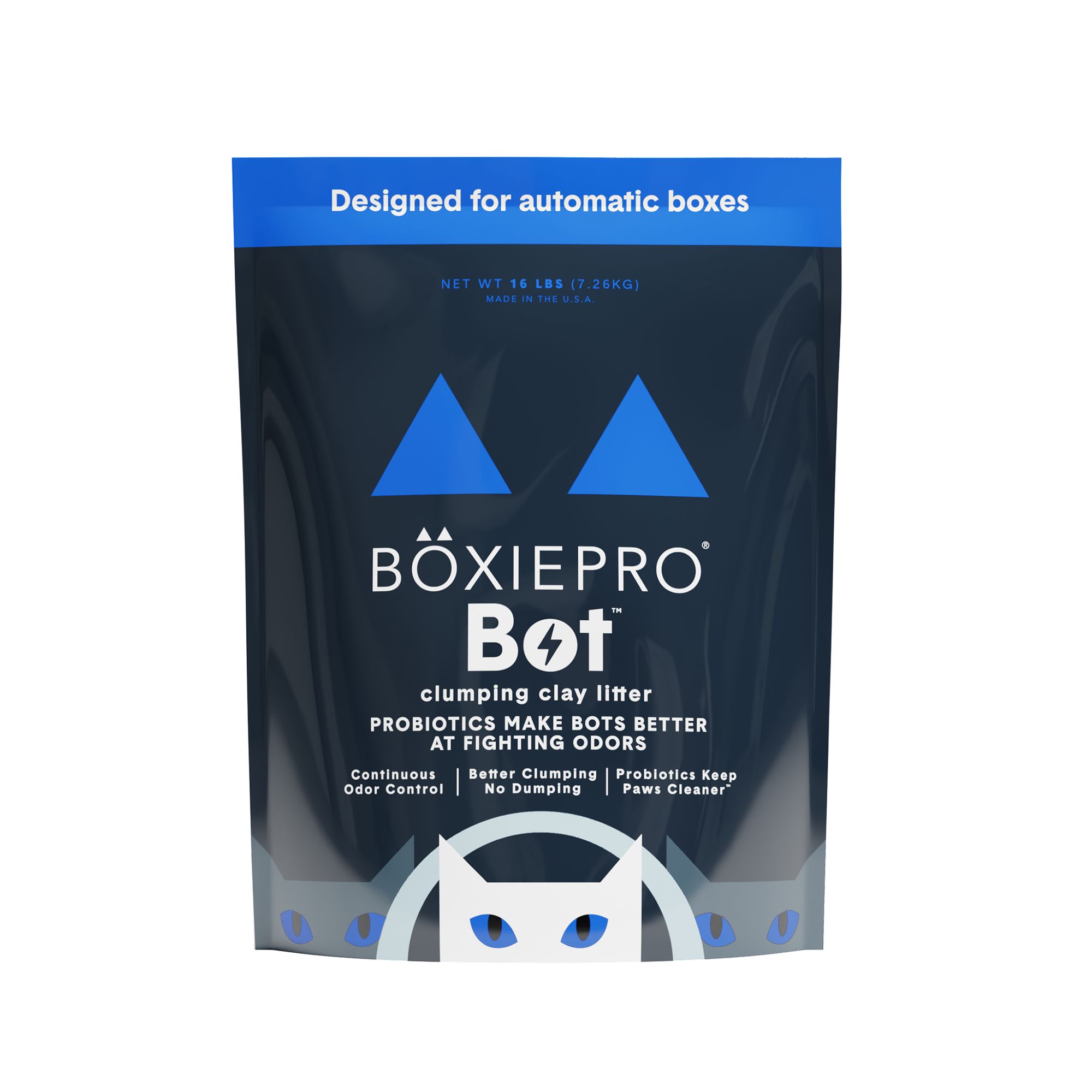 BOXIECAT BoxiePro Bot™; Clay Cat Litter - Unscented, Clumping, size: 16 lbs | PetSmart