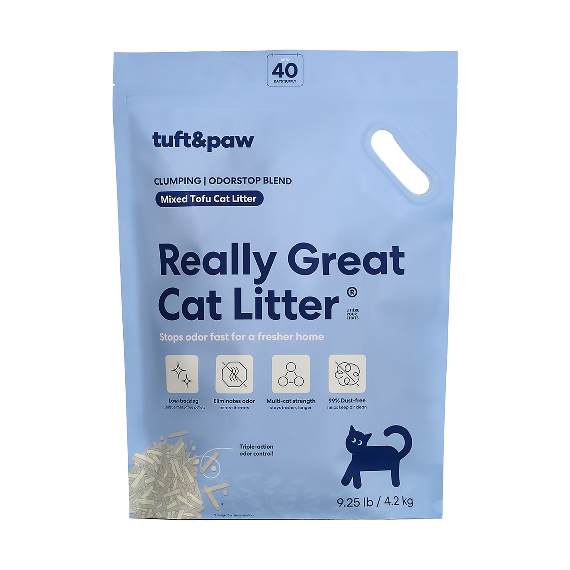 Tuft and Paw Really Great Cat Litter, Mult-Cat Mixed Tofu Cat Litter - Low Tracking, Low Dust, size: 9.25 lbs | PetSmart