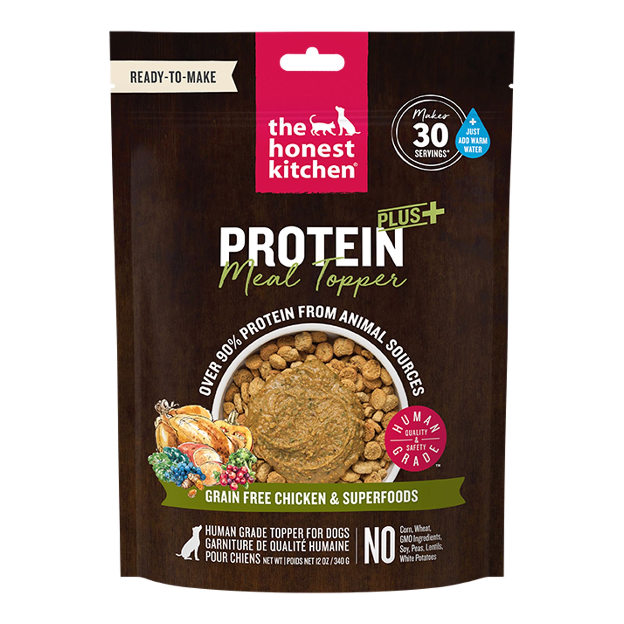 The Honest Kitchen Protein Plus+ Adult Dry Dog Food Meal Topper - Chicken, Grain Free, size: 12 oz | PetSmart