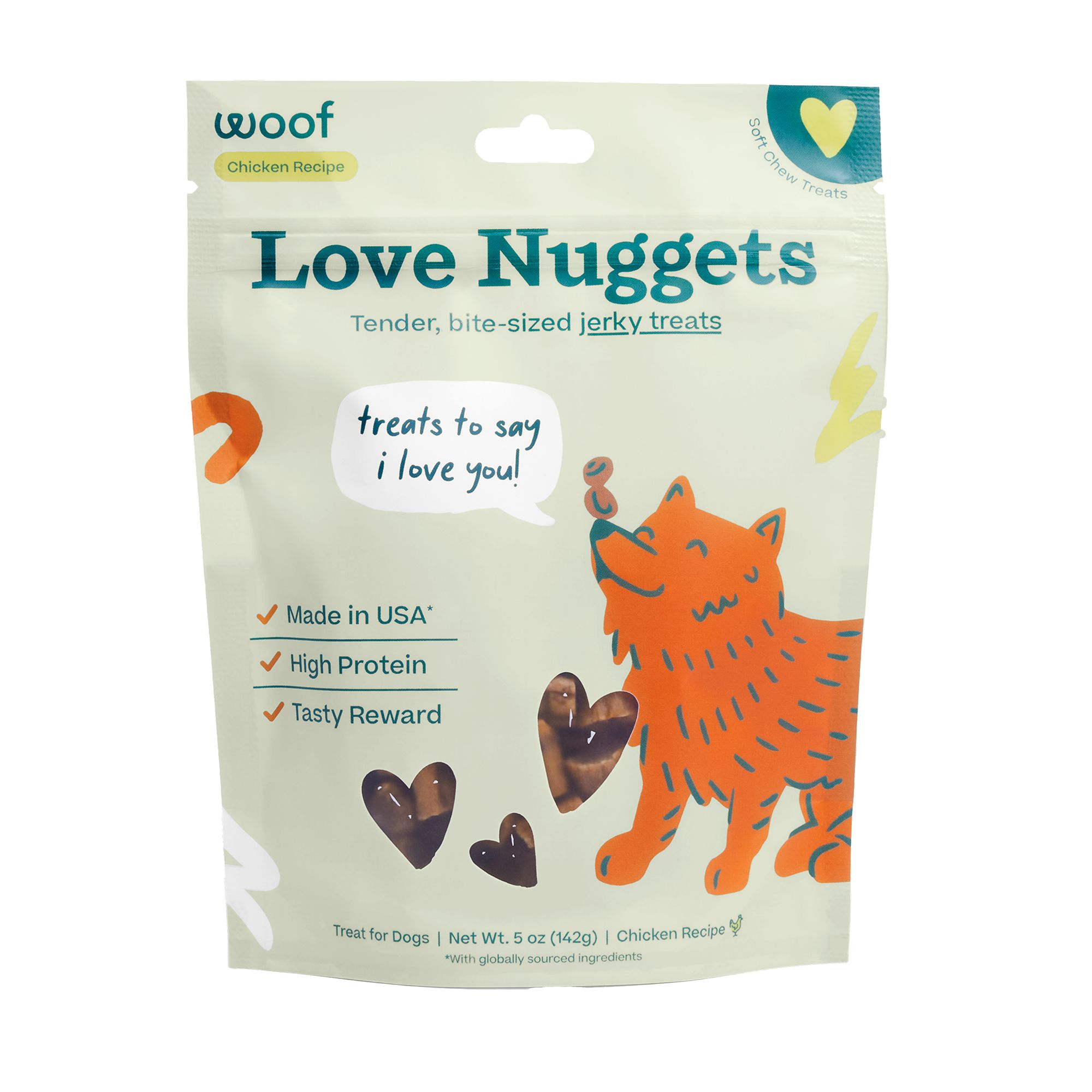 Woof Love Nuggets All Life Stages Dog Treat - Chicken 5 oz | PetSmart Brown