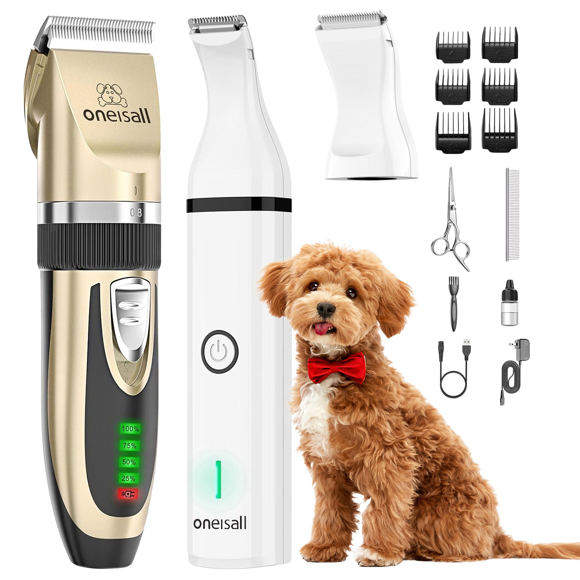 Oneisall Cordless Dog Clippers Kit – 29% Off