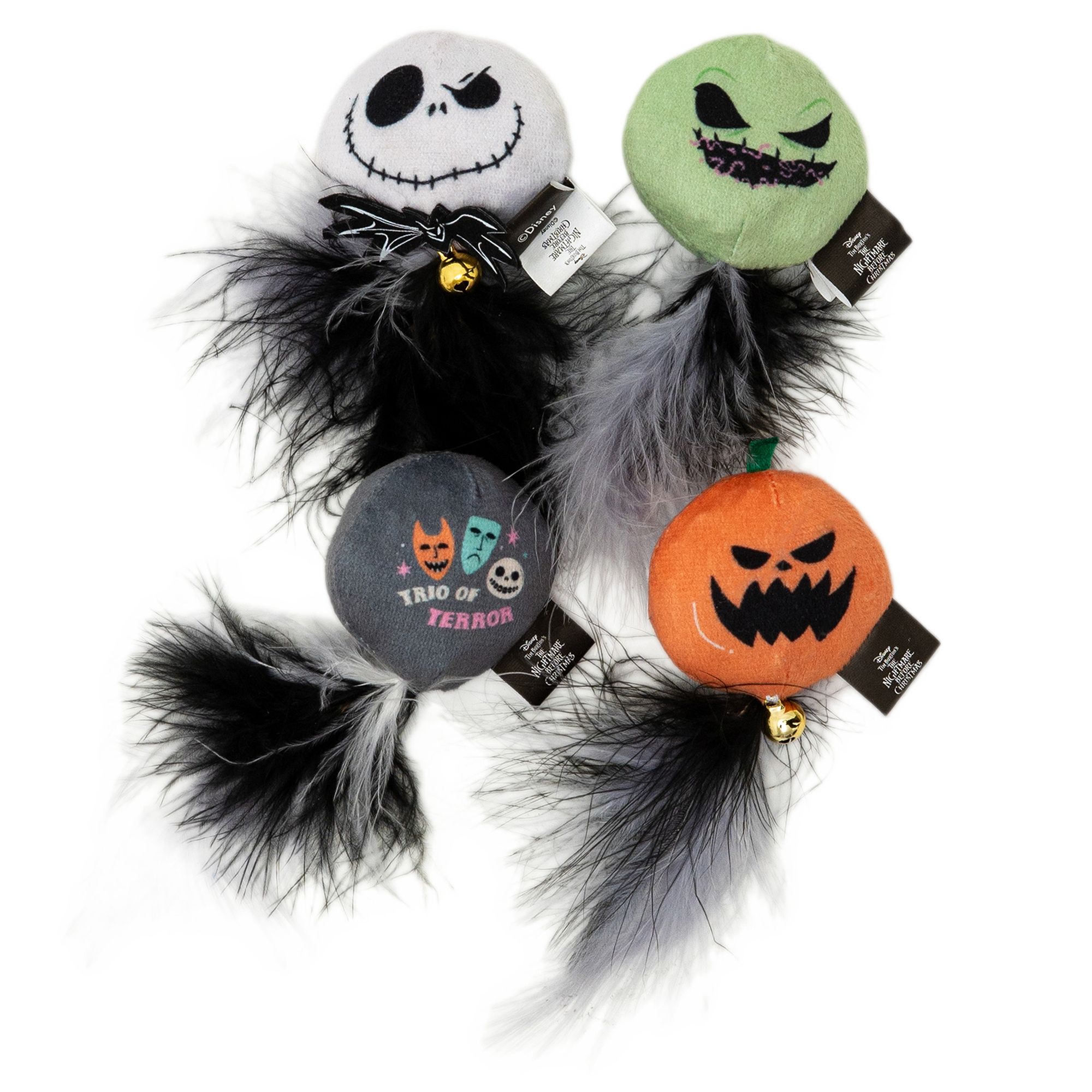 GMASON Disney Tim Burton's The Nightmare Before Christmas Plush with Feather Cat Toys | PetSmart