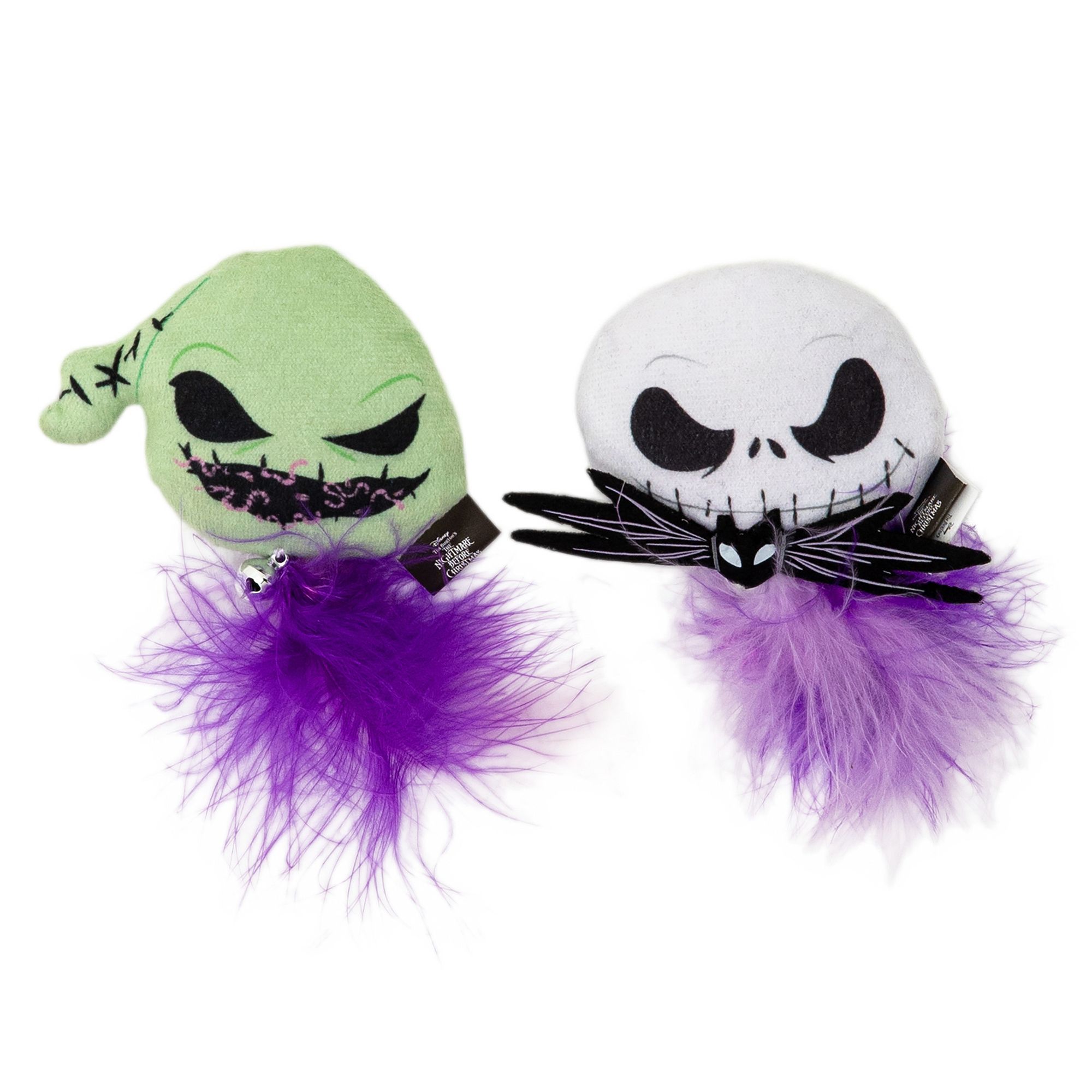 GMASON Disney Tim Burton's The Nightmare Before Christmas Jack and Oogie Plush Feather Cat Toy 2-Pack | PetSmart
