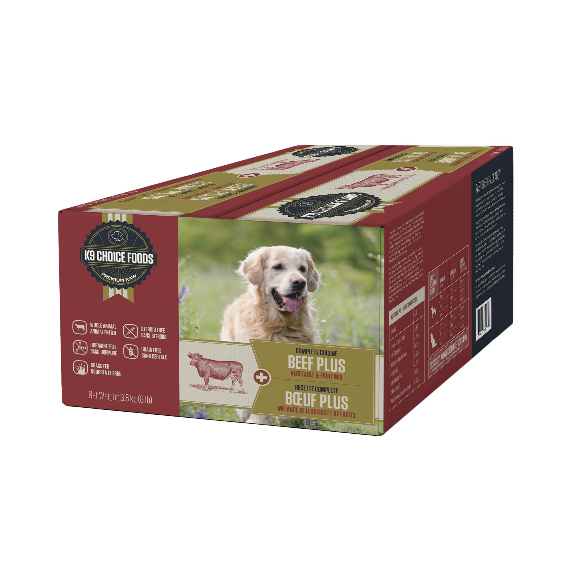 K9 Choice Plus Fresh Frozen Dog Food, Beef Flavor, size: 8 lbs | PetSmart