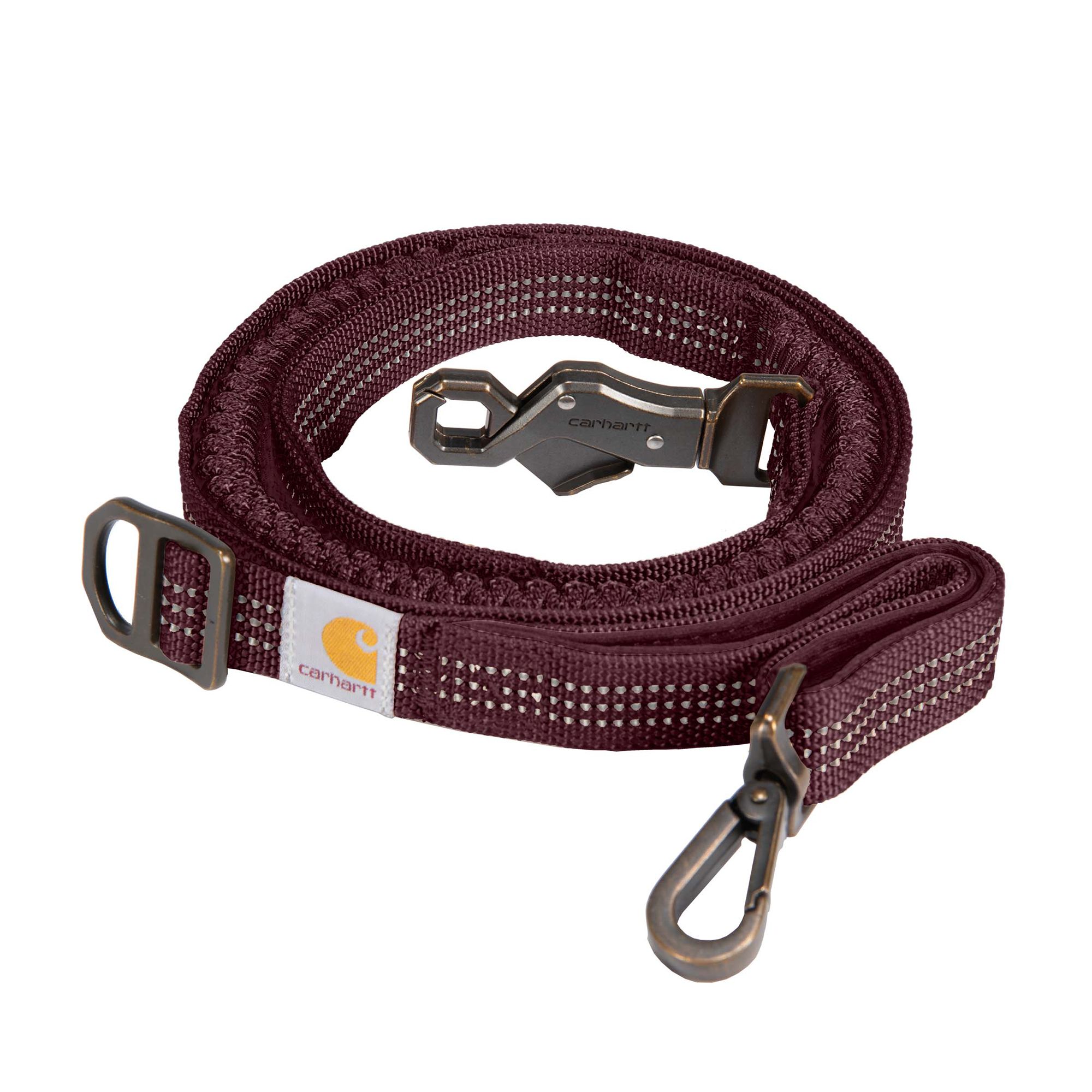 Carhartt Shock Absorbing Dog Leash Carhartt OS, Reflect Details for Low Light Visable, Color Varies in Wine | PetSmart