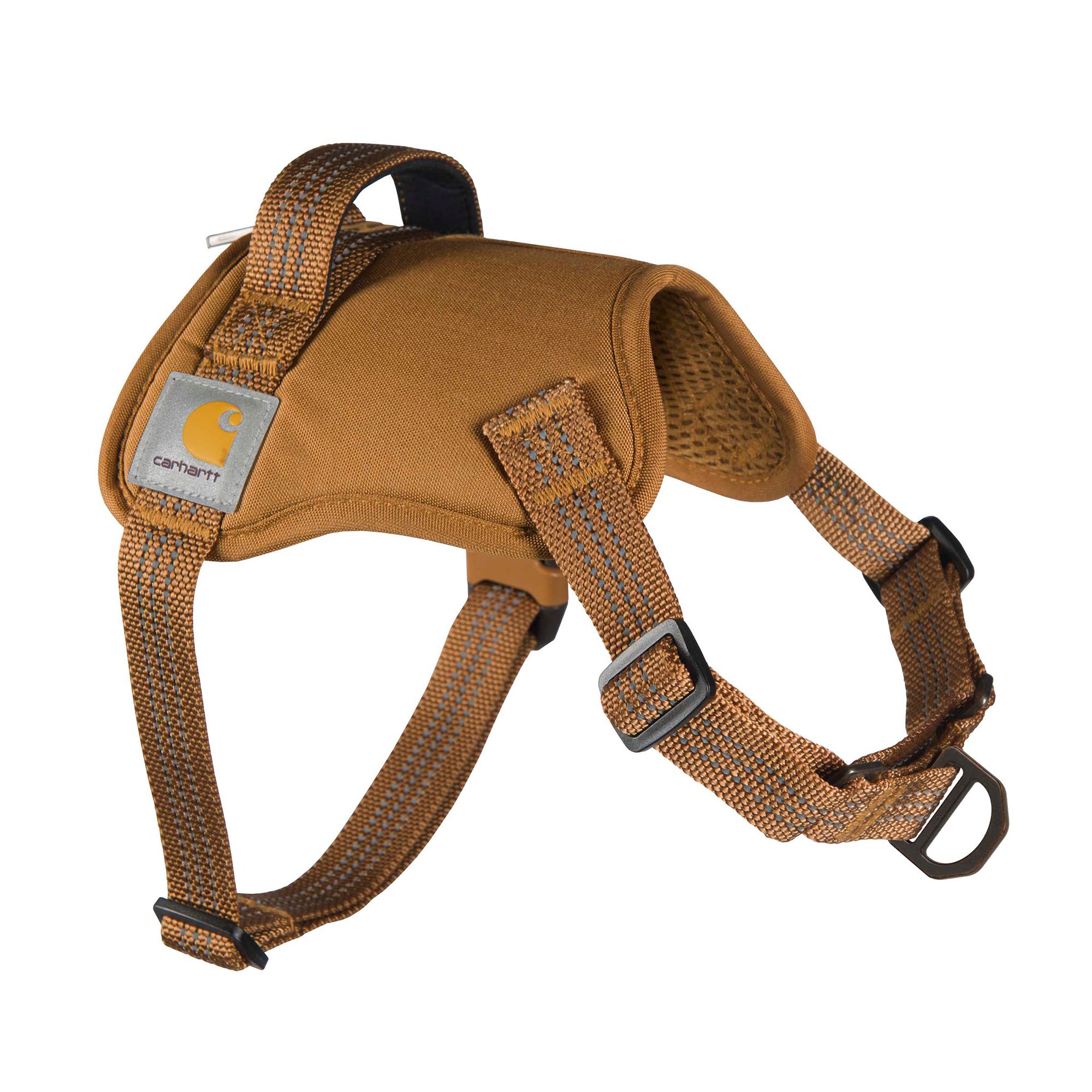 Carhartt Nylon Duck No Pull Dog Harness, Reflect Details for Low Light Visable, Color and Size Vary in Brown, size: Small | PetSmart