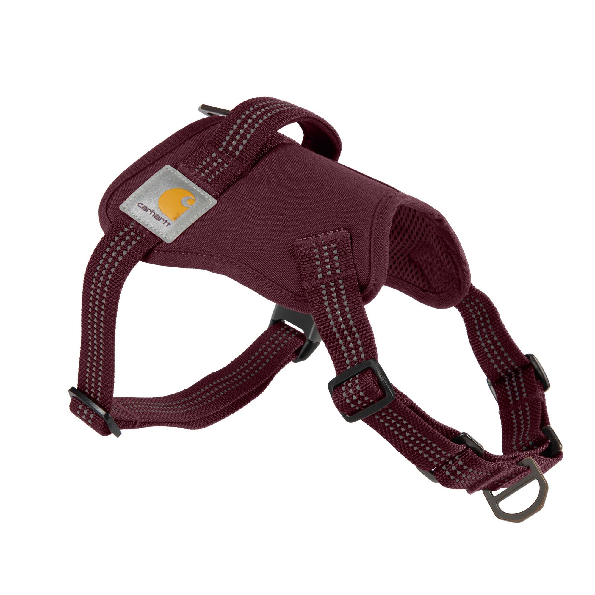 Carhartt Nylon Duck No Pull Dog Harness, Reflect Details for Low Light Visable, Color and Size Vary in Wine, size: Large | PetSmart