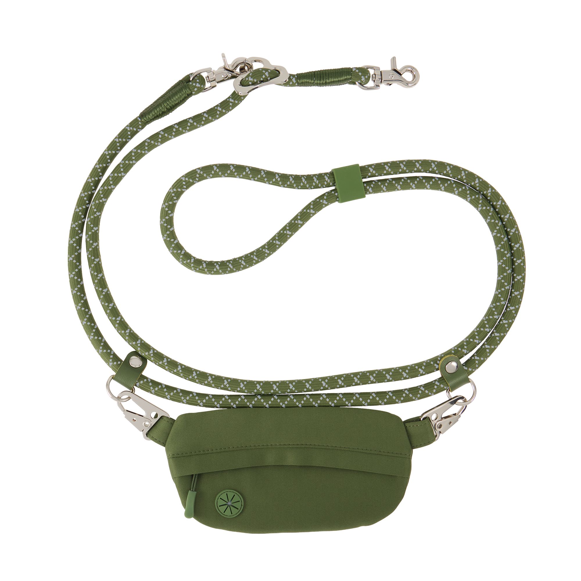 Top Paw Multi-Wear Dog Leash with Pouch, Walking Dog Leash in Olive | PetSmart