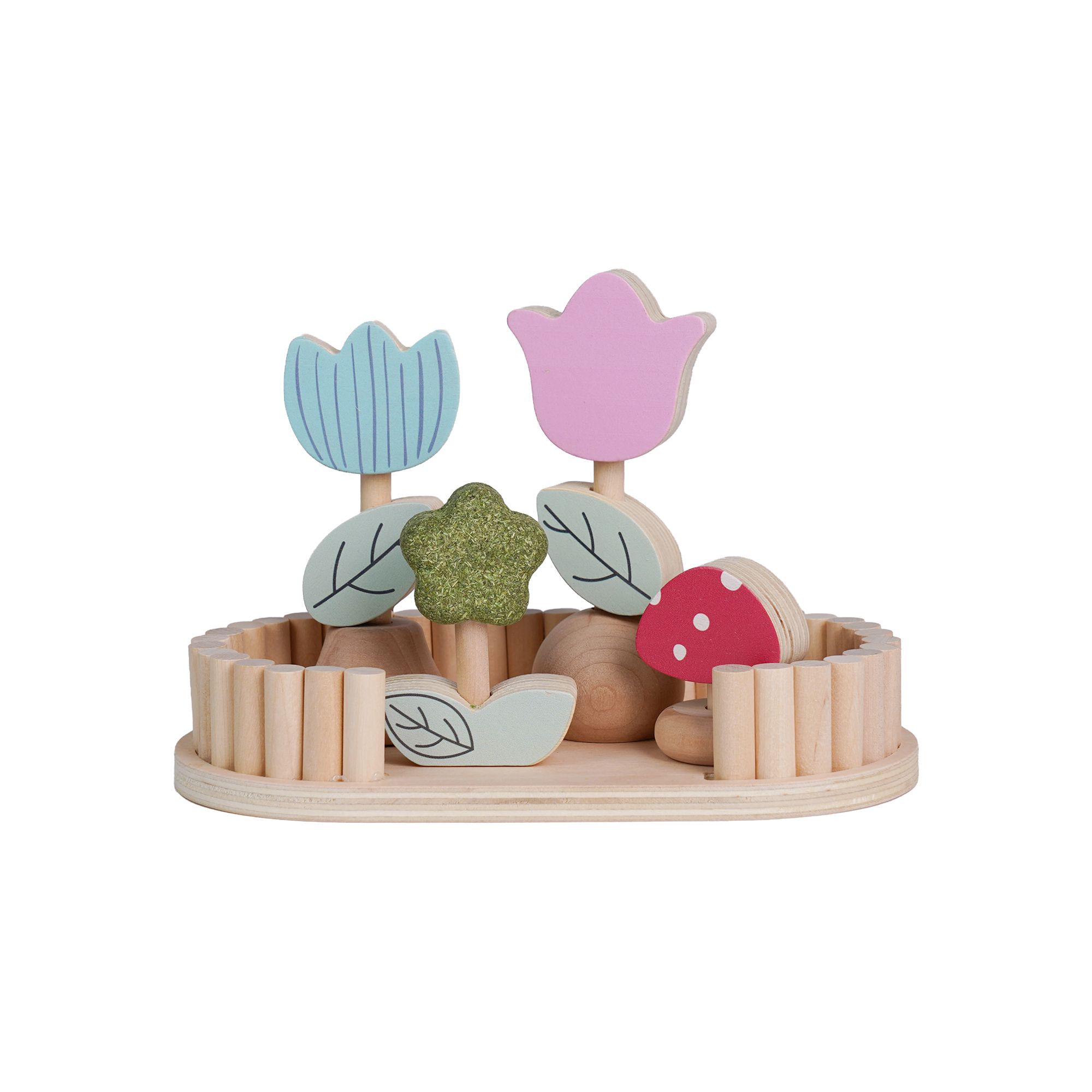 Mini & Moe Mini and Moe Garden Decor Chew Small Pet Wood Chew Toy in Multi-color | PetSmart