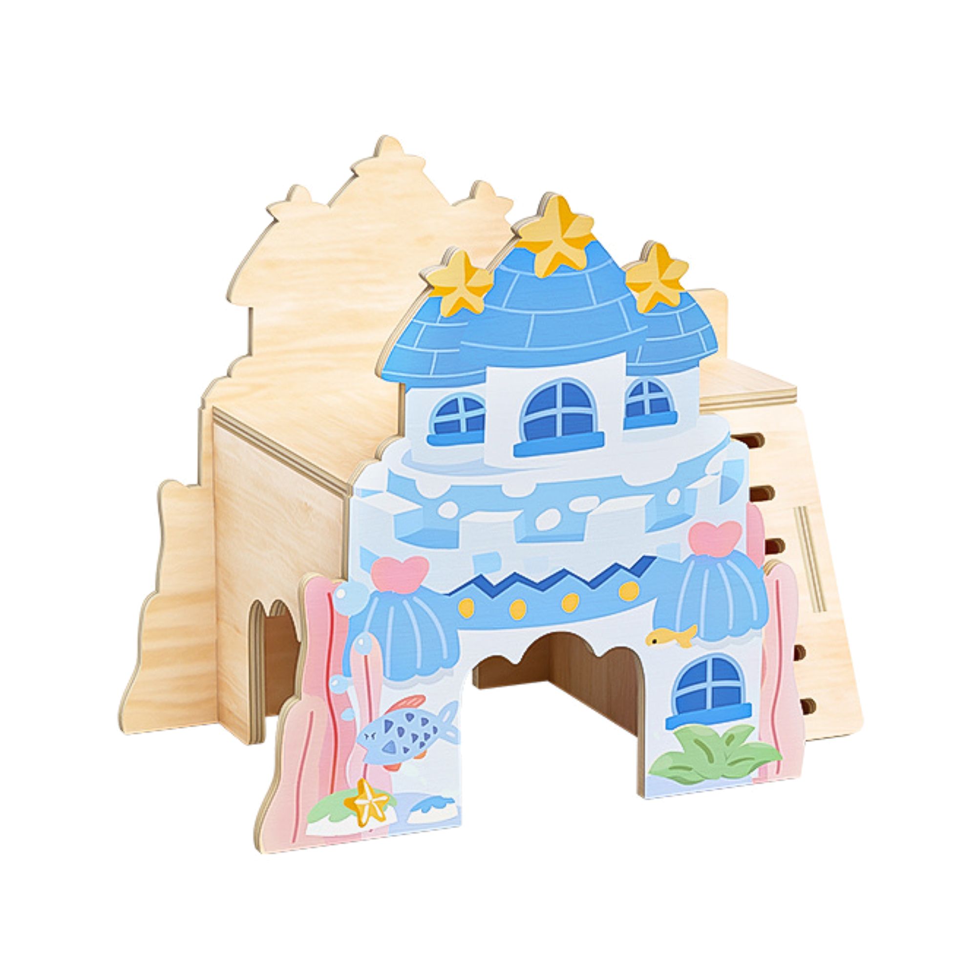 Mini & Moe Mini and Moe Starfish Castle Hide in Blue | PetSmart